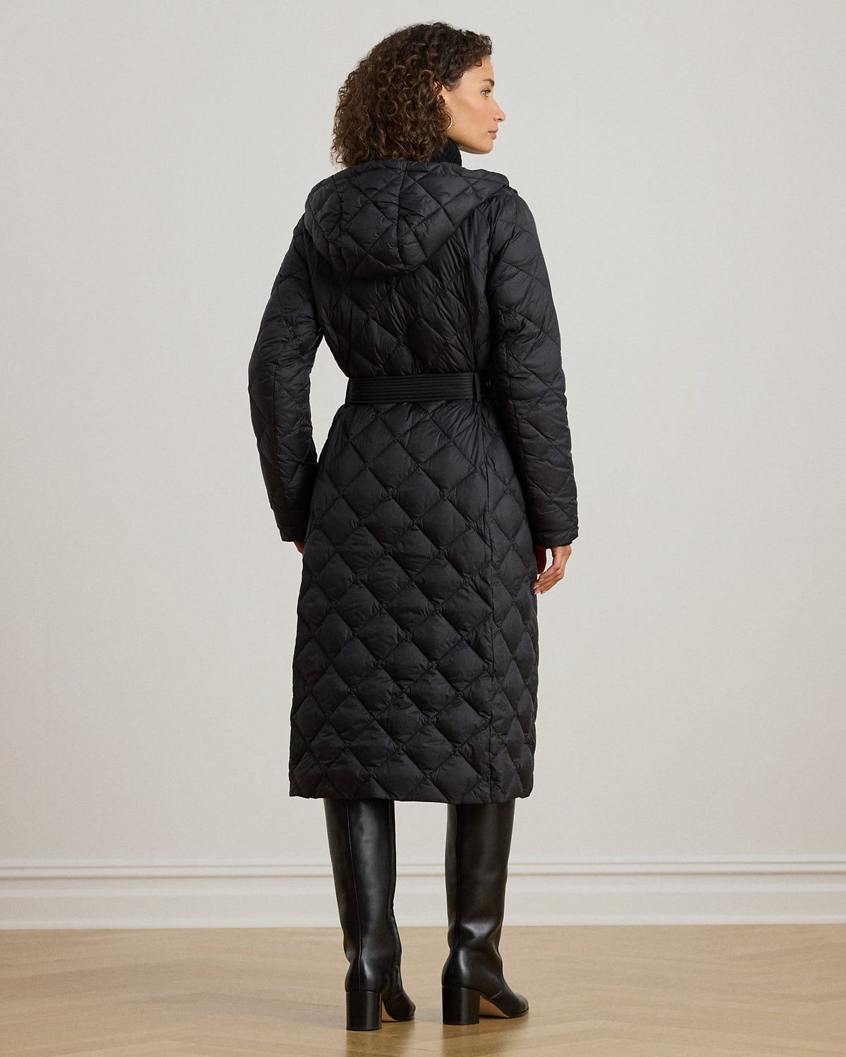 Ralph Lauren Hooded DiamondQuilted Down Maxicoat