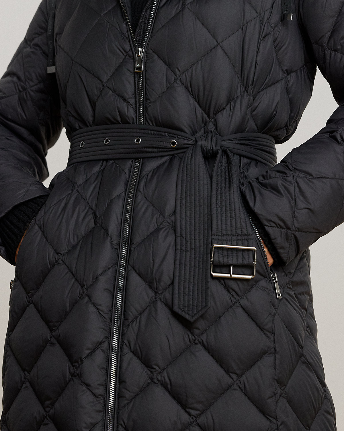 Ralph Lauren Hooded DiamondQuilted Down Maxicoat
