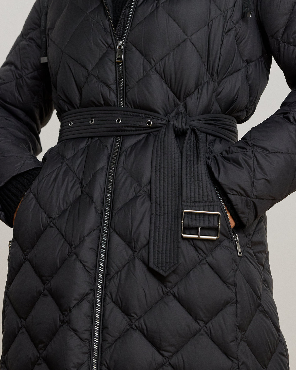 Ralph Lauren Hooded DiamondQuilted Down Maxicoat