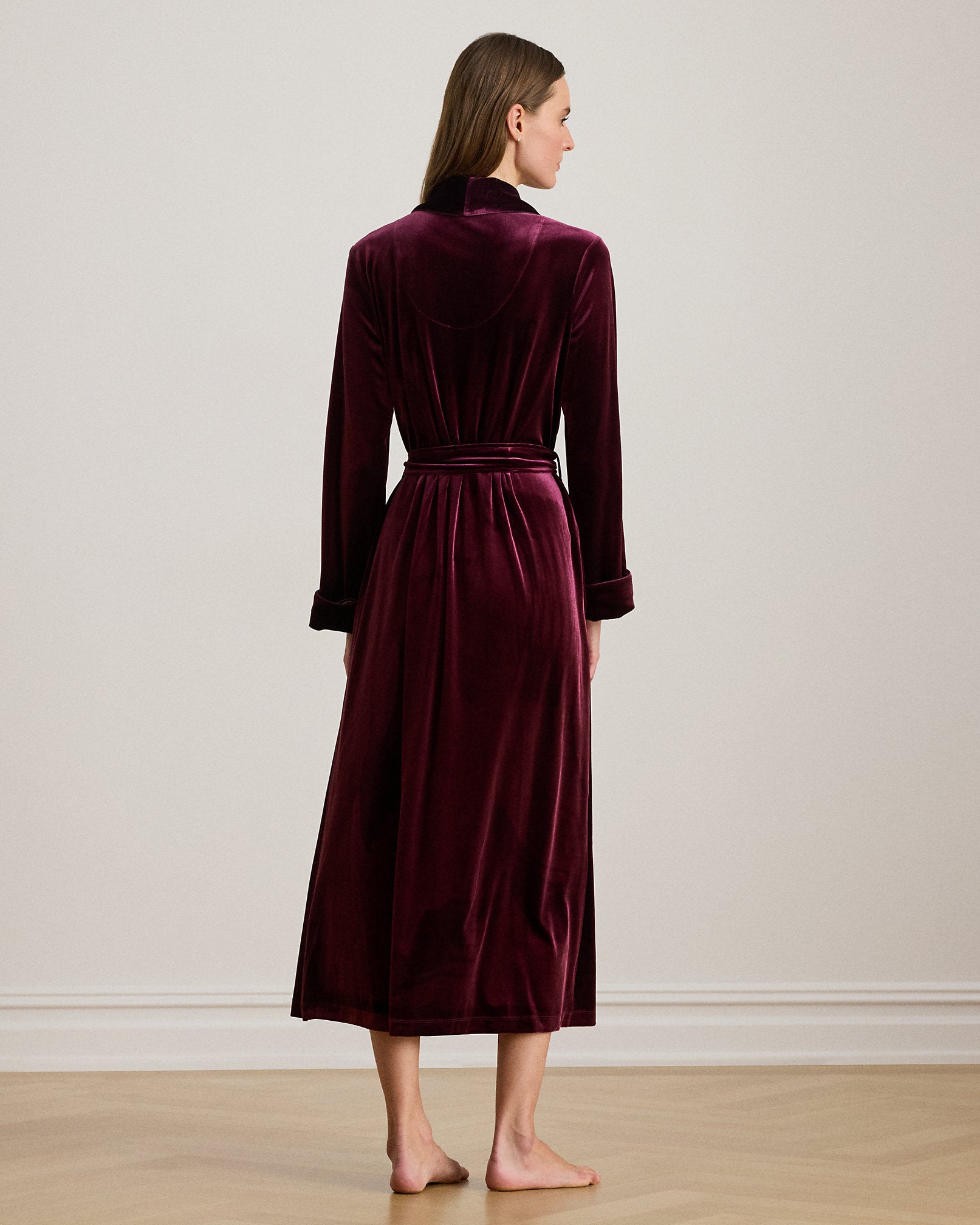 Ralph Lauren Velvet Long ShawlCollar Robe