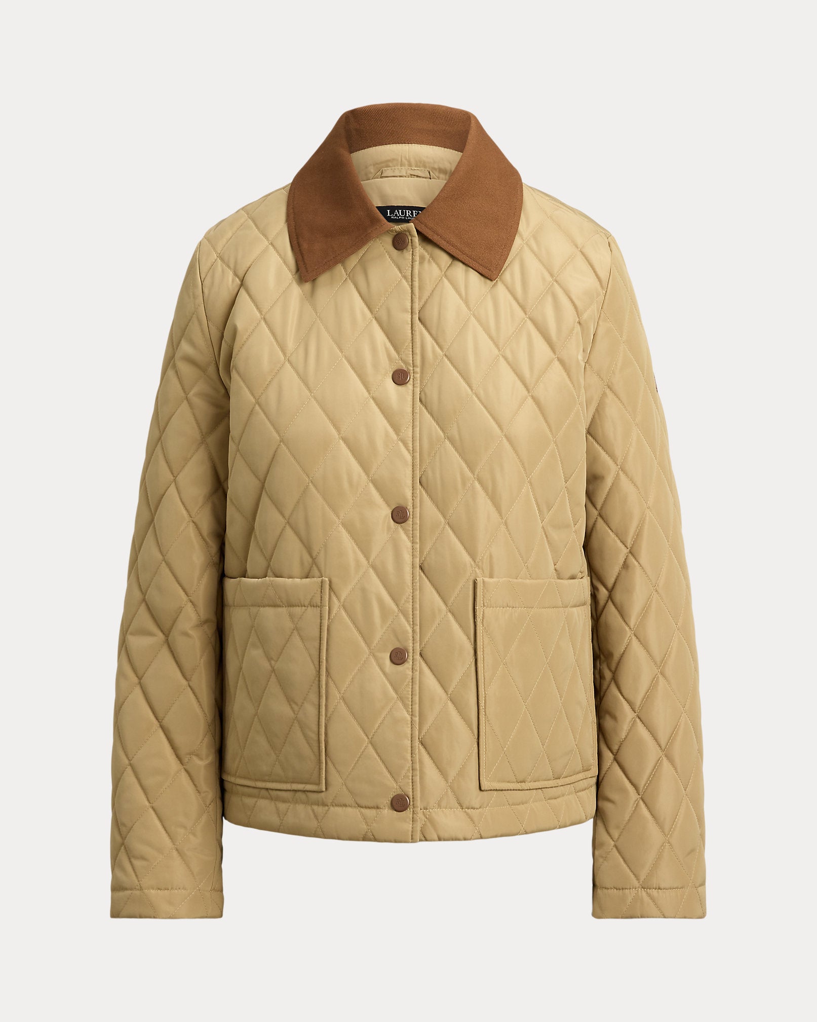 Ralph Lauren TwillTrim DiamondQuilted Barn Jacket