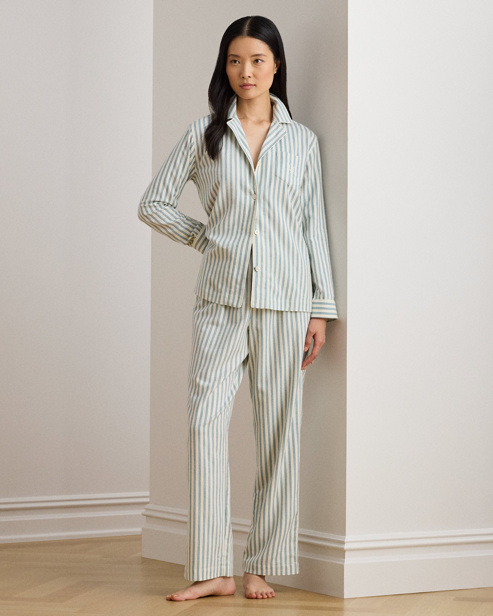 Ralph Lauren Striped Brushed Twill Sleep Set