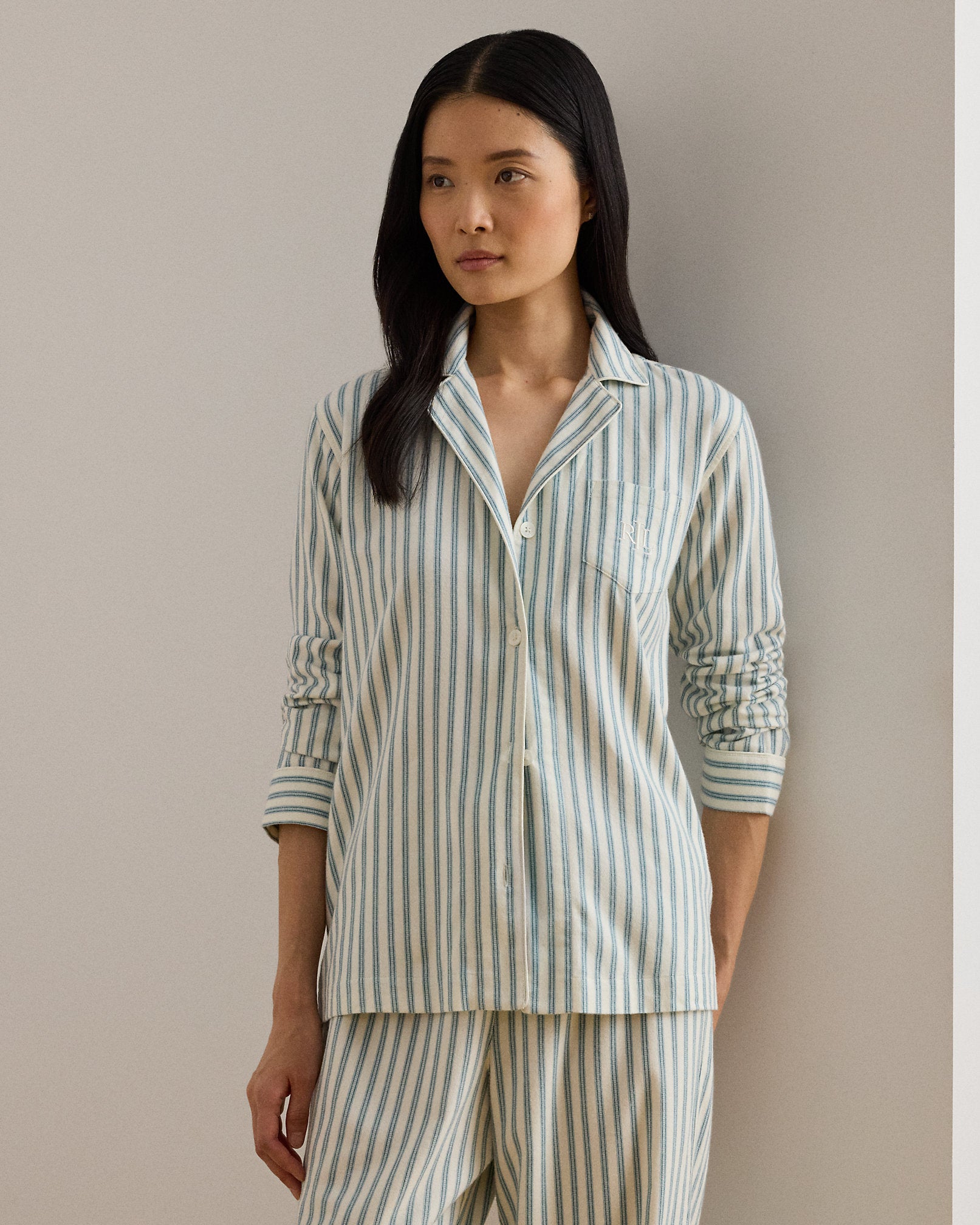 Ralph Lauren Striped Brushed Twill Sleep Set