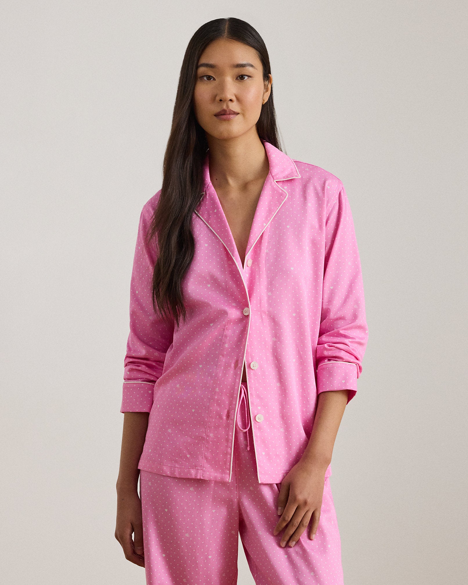 Ralph Lauren PolkaDot HeartPrint Sateen Sleep Set