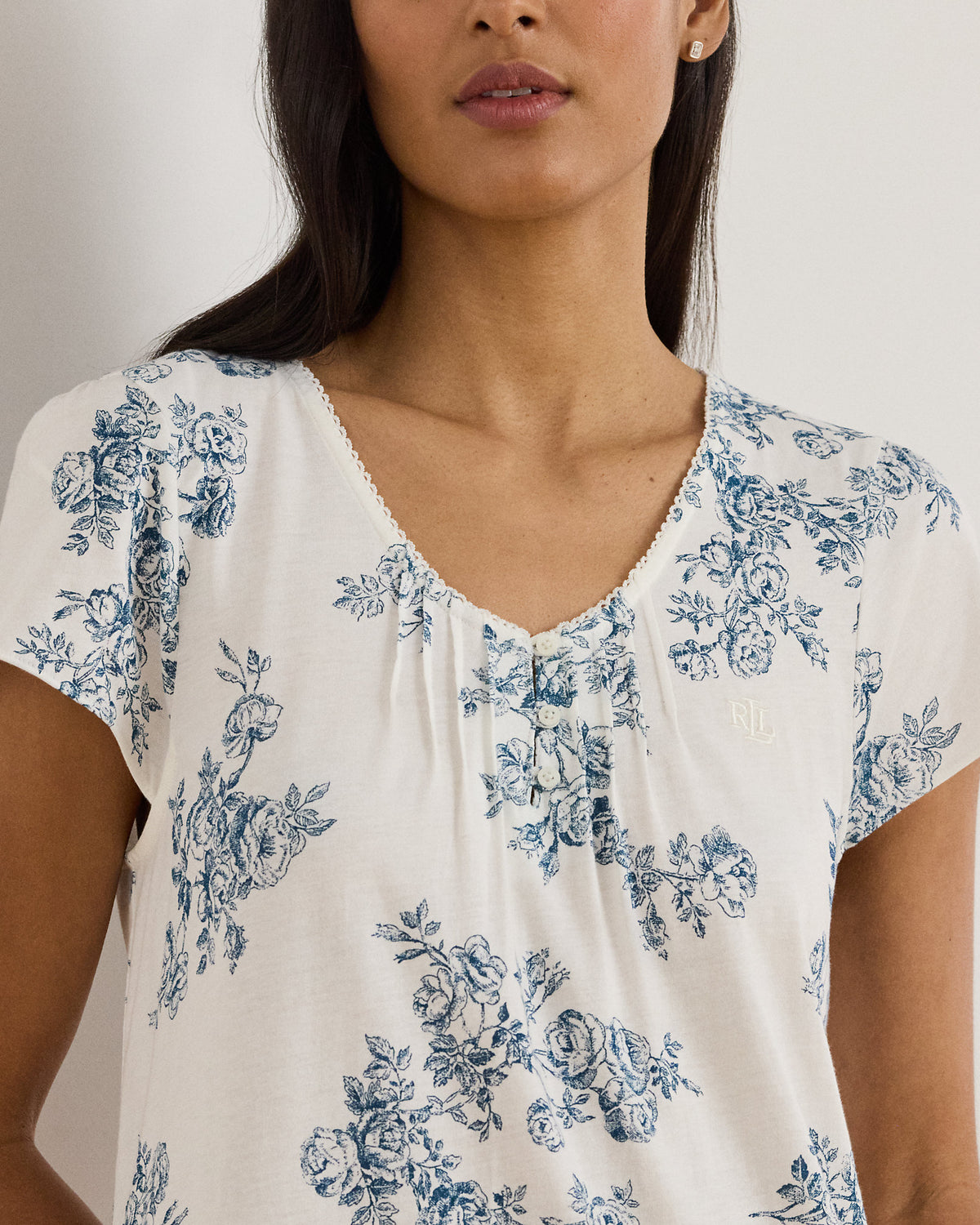 Ralph Lauren Floral Jersey Ballet Nightgown