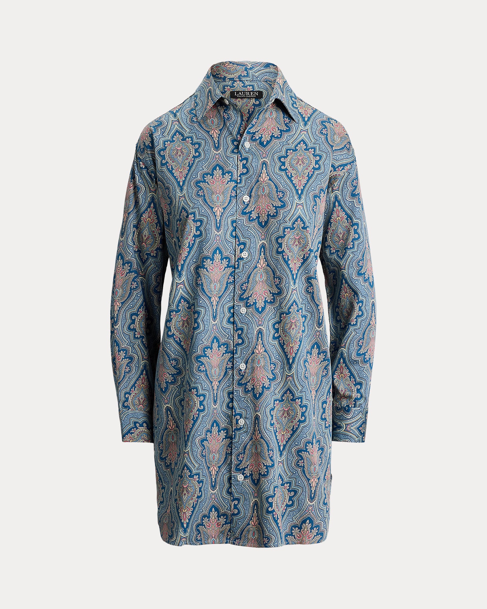 Ralph Lauren Paisley CottonBlendSateen Sleep Shirt