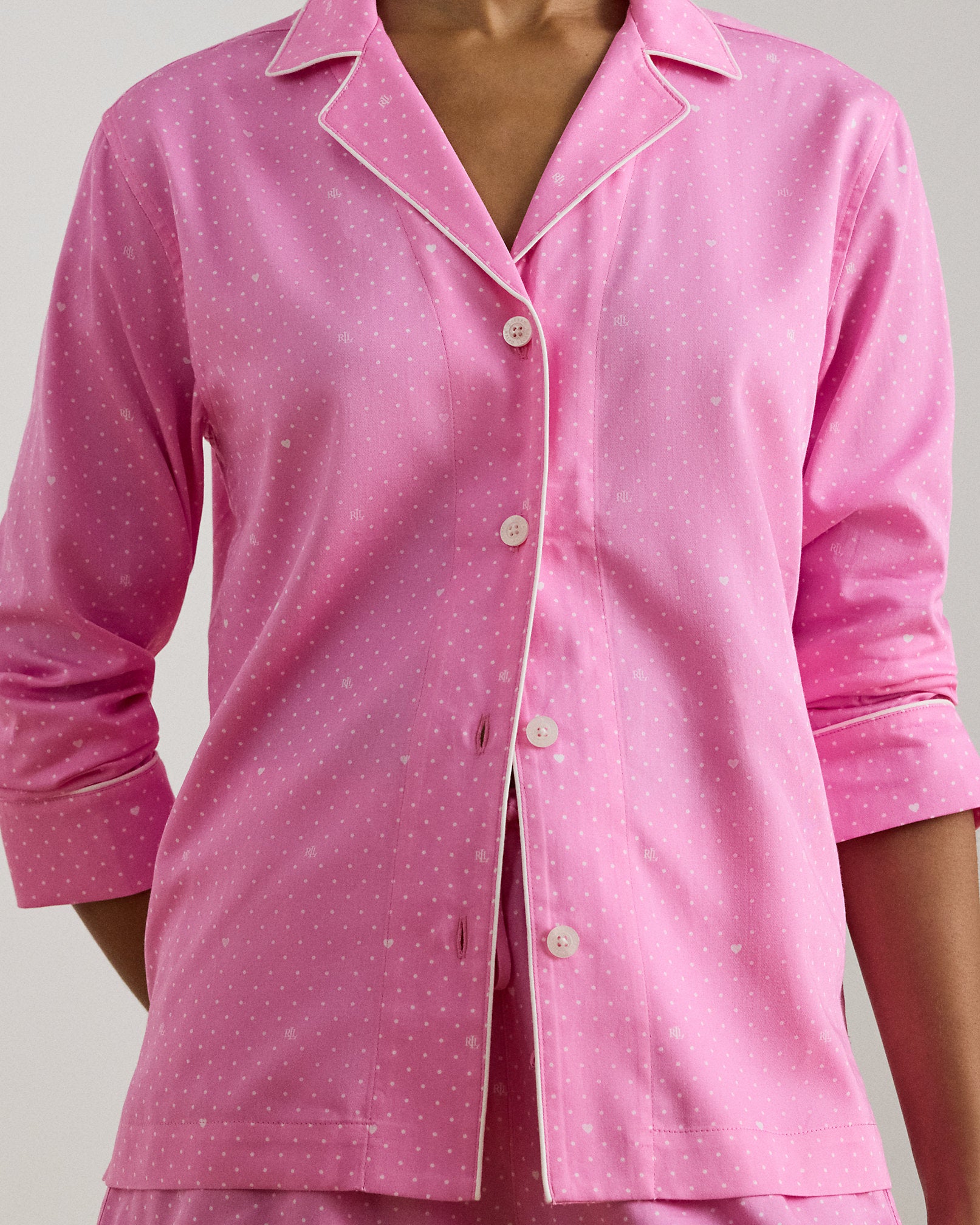 Ralph Lauren PolkaDot Heart Sateen Boxer Sleep Set