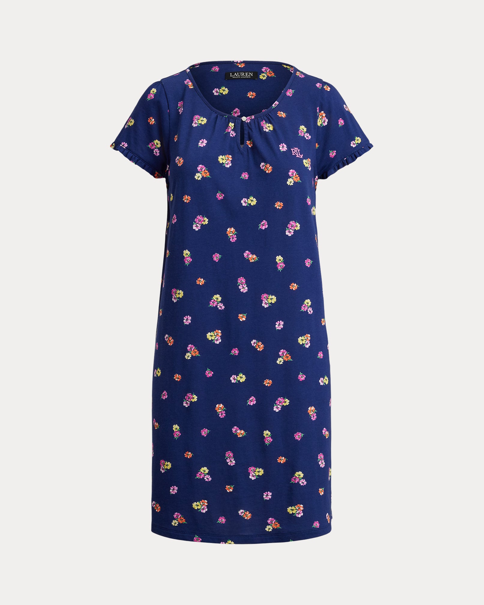 Ralph Lauren Floral RuffleTrim Jersey Nightgown