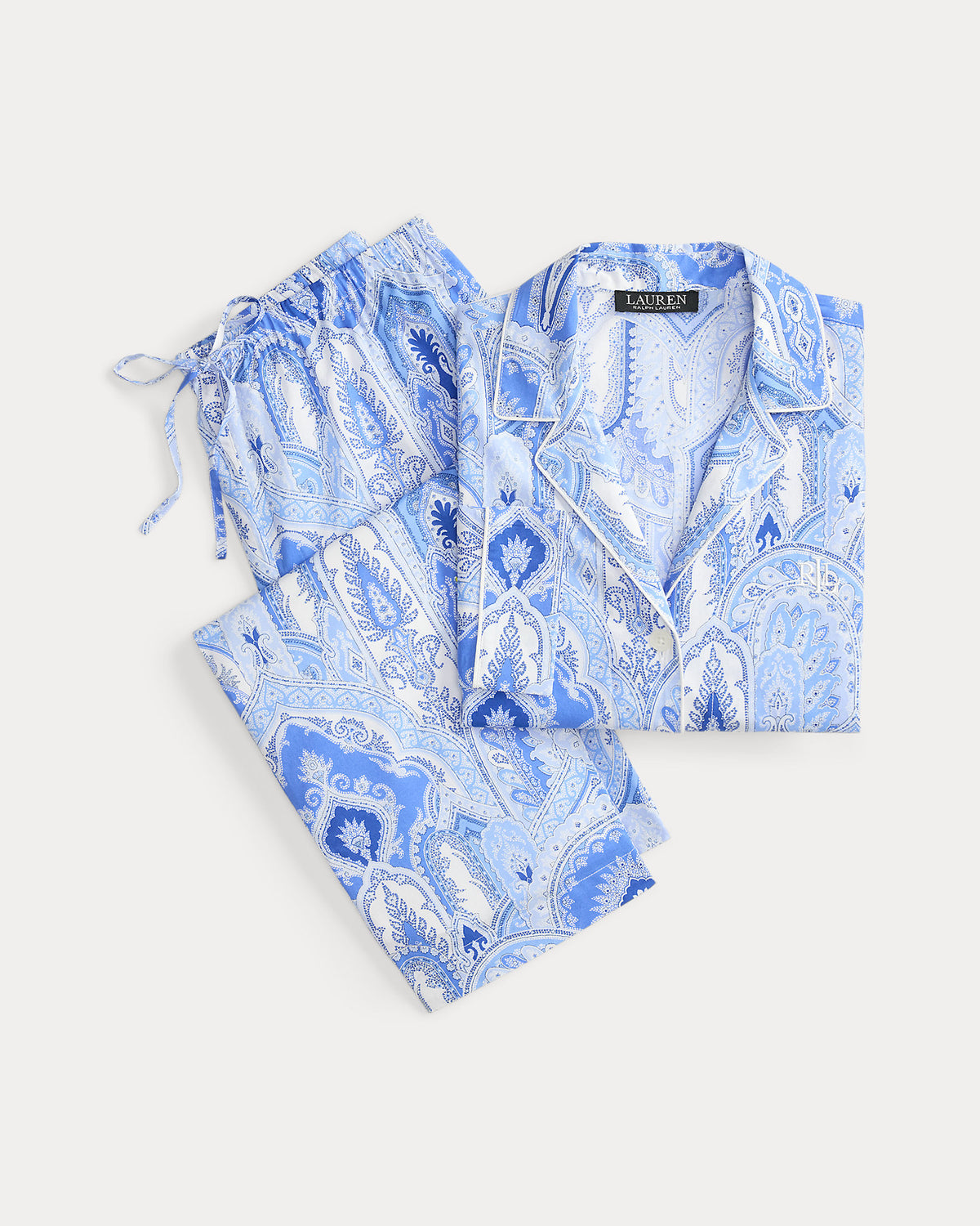 Ralph Lauren Paisley CottonBlendLawn Sleep Set