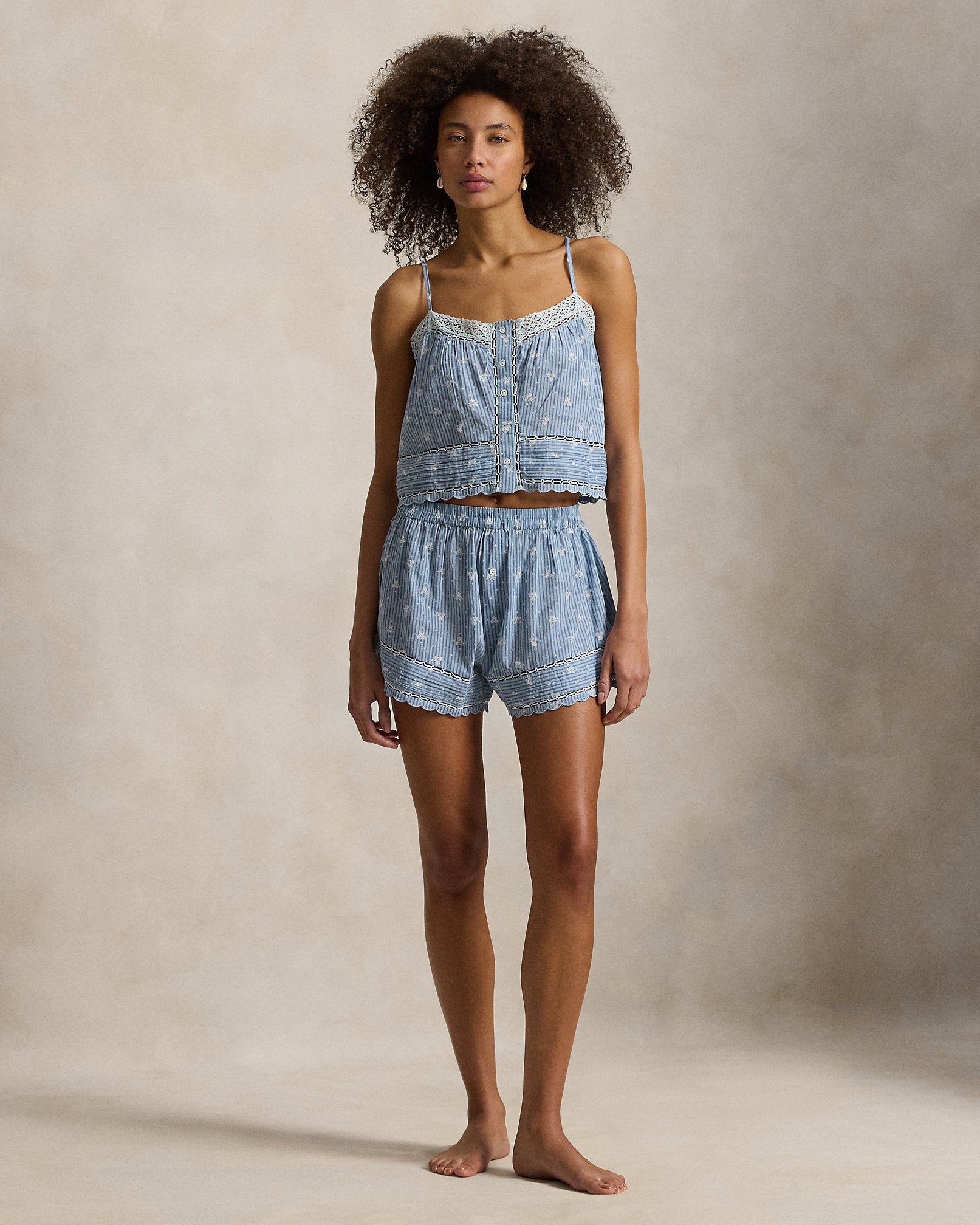 Ralph Lauren Cotton Voile Cami Short Pajama Set