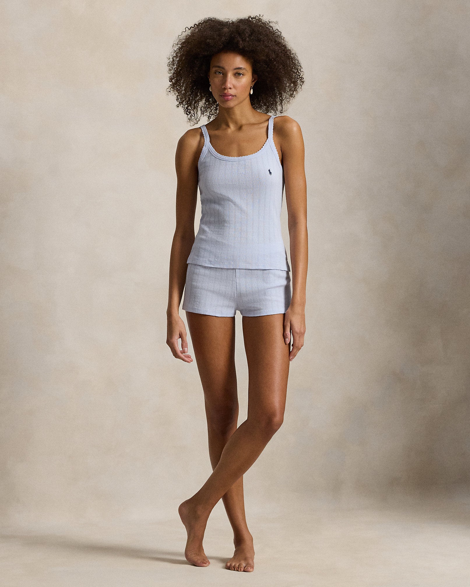 Ralph Lauren Pointelle Cotton Tank Short Sleep Set