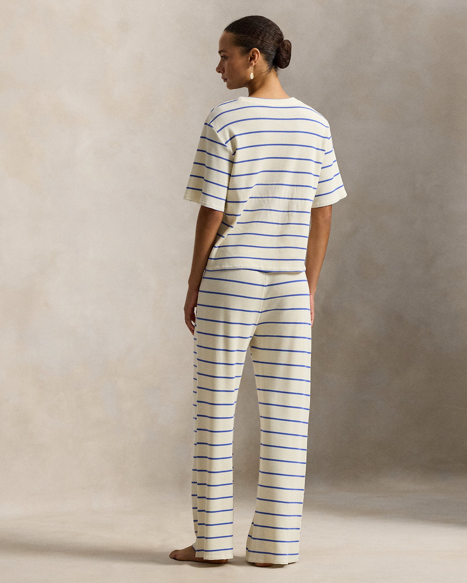 Ralph Lauren Striped WaffleKnit Pajama Set