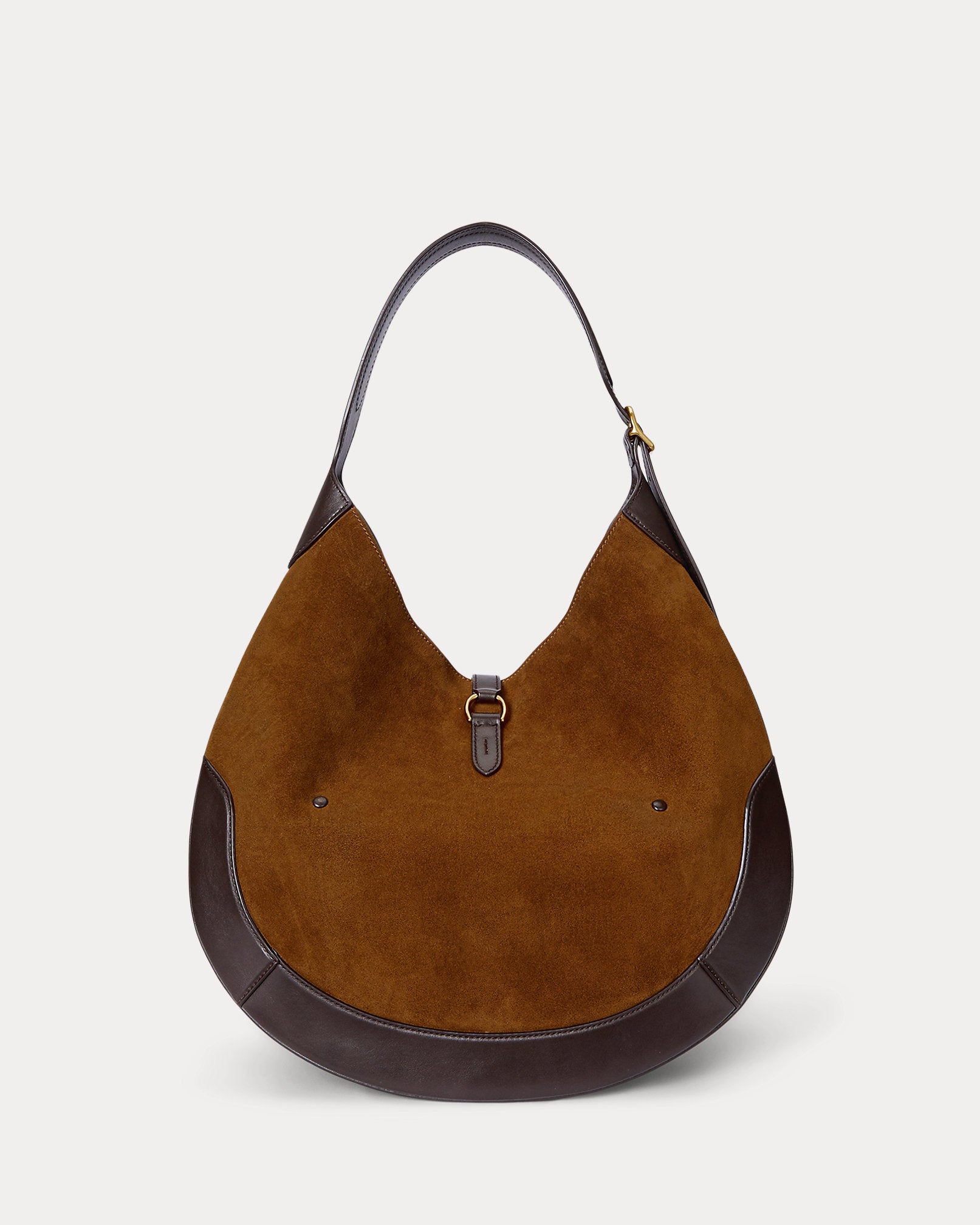 Ralph Lauren Polo ID Suede Large Shoulder Bag