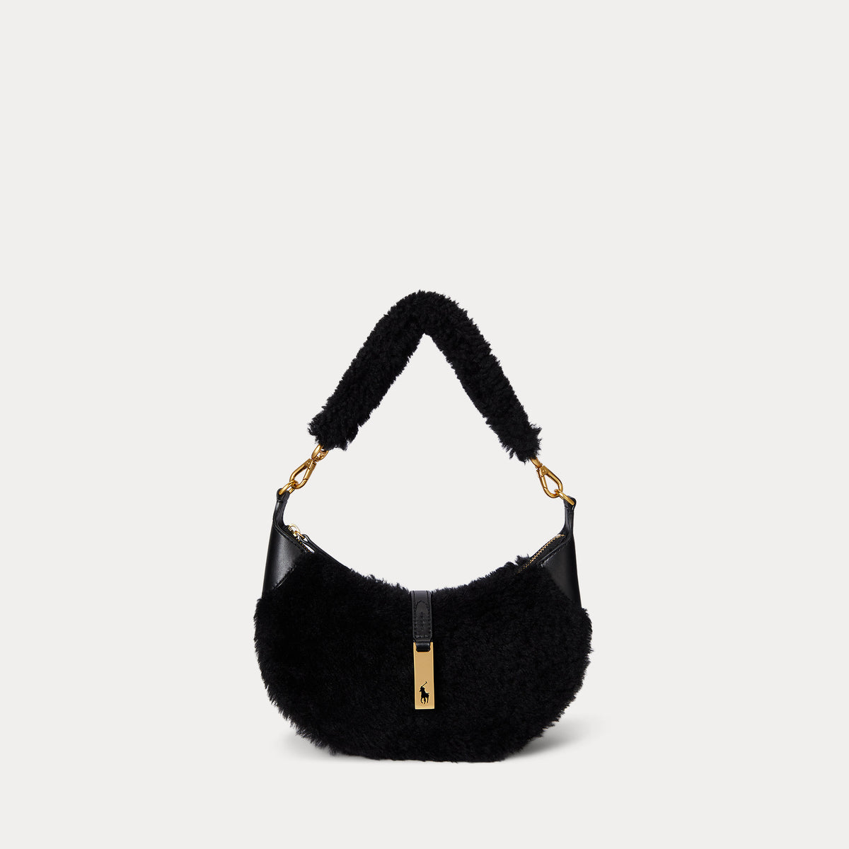 Ralph Lauren Polo ID Shearling Mini Shoulder Bag