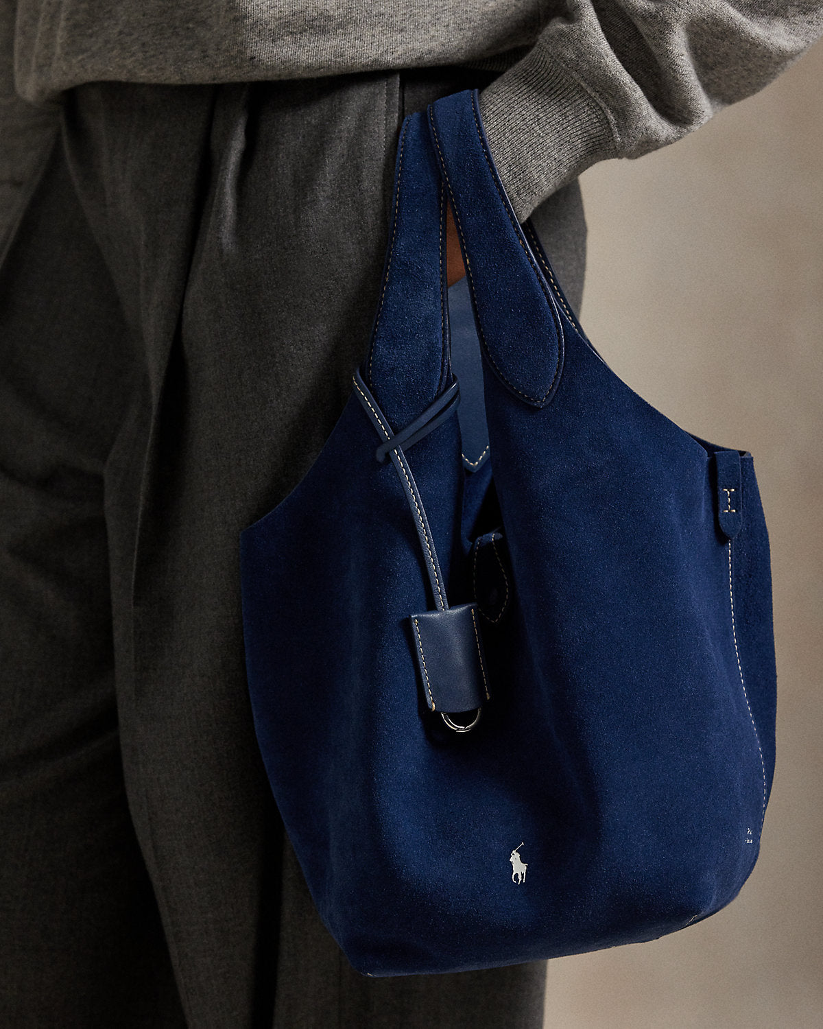 Ralph Lauren Polo Play Suede Tote