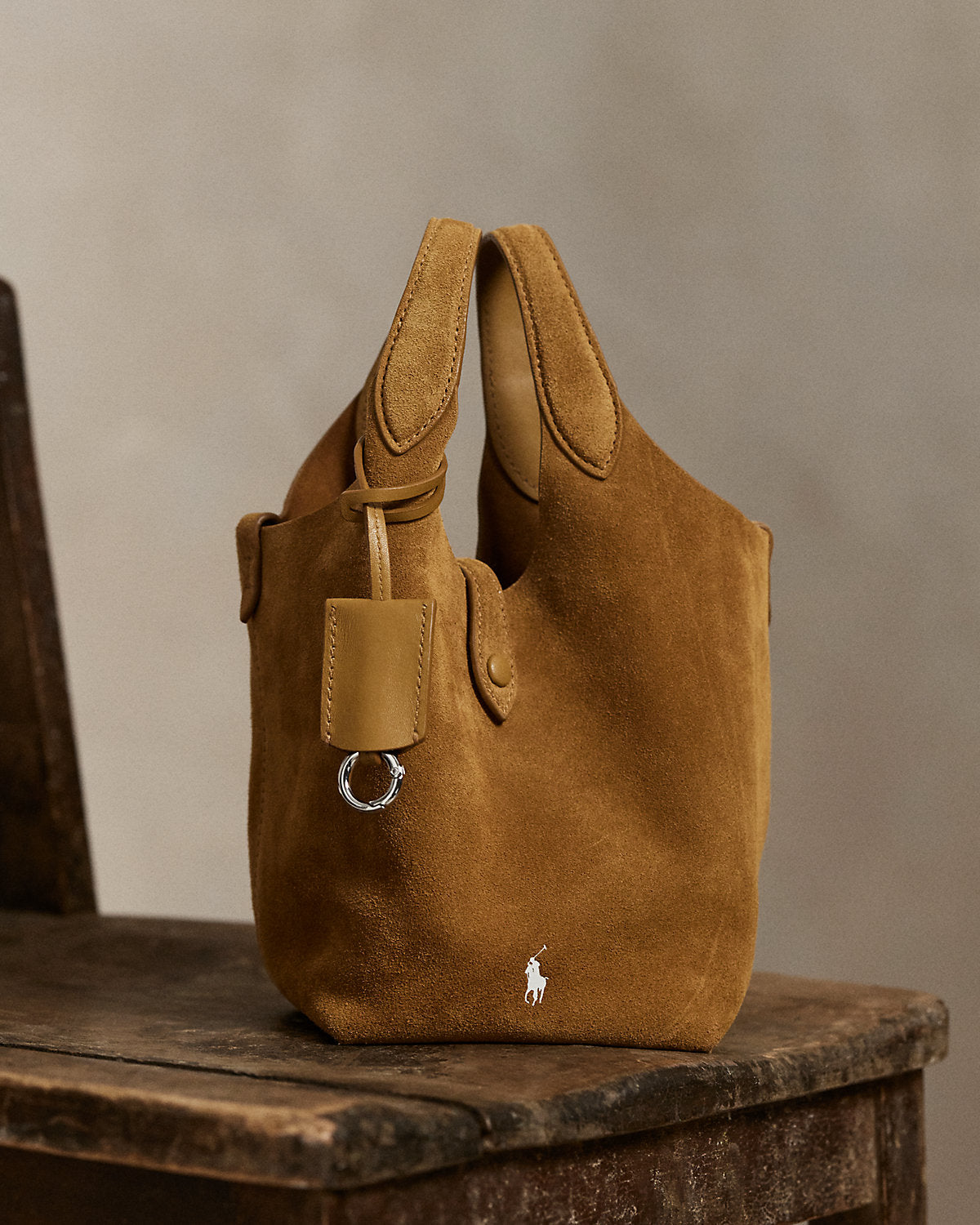 Ralph Lauren Polo Play Suede Small Tote Crossbody