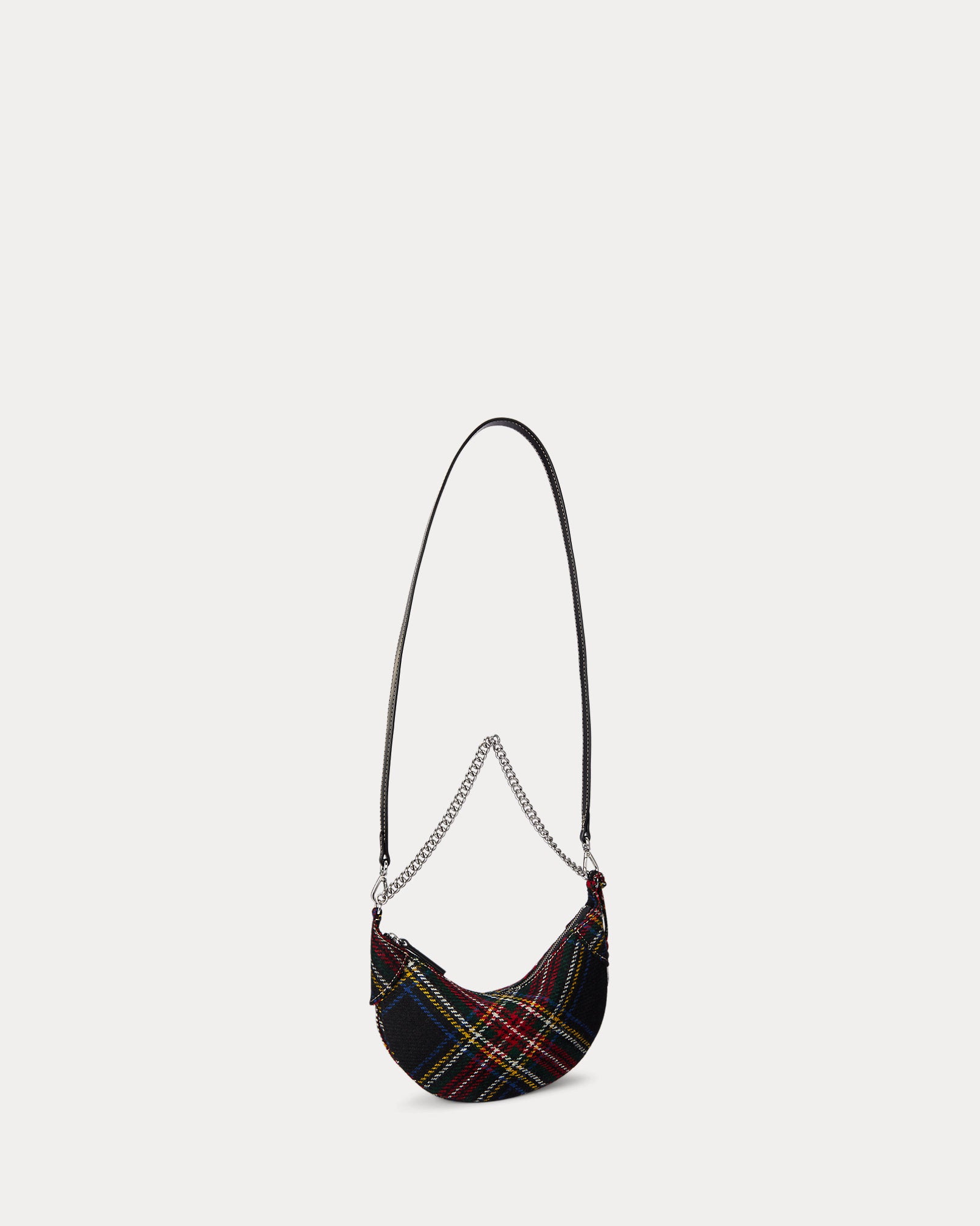 Ralph Lauren Polo ID Tartan Wool Mini Chain Bag