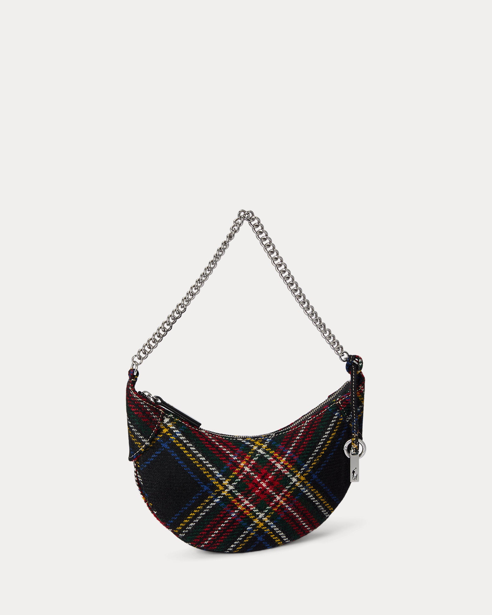 Ralph Lauren Polo ID Tartan Wool Mini Chain Bag