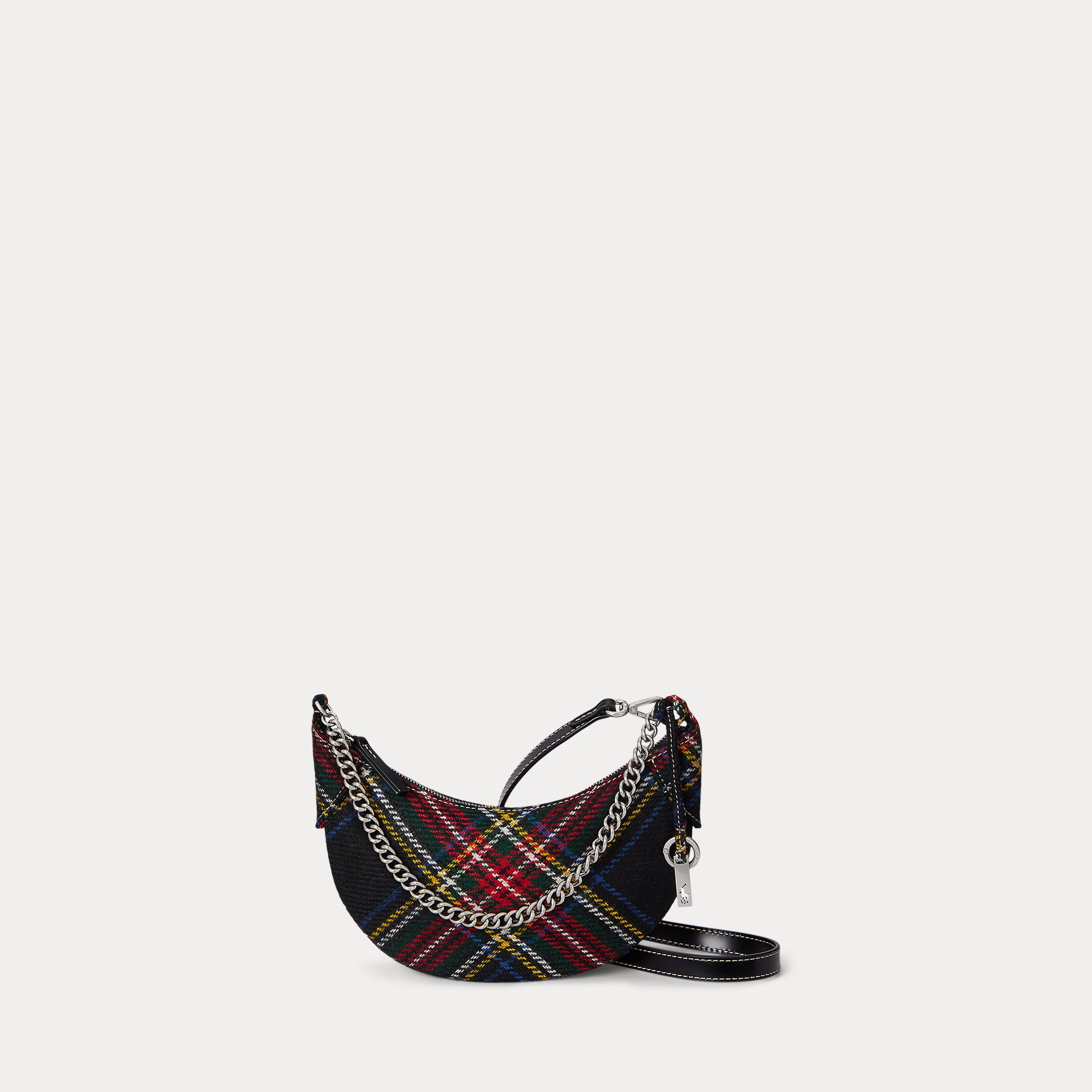 Ralph Lauren Polo ID Tartan Wool Mini Chain Bag