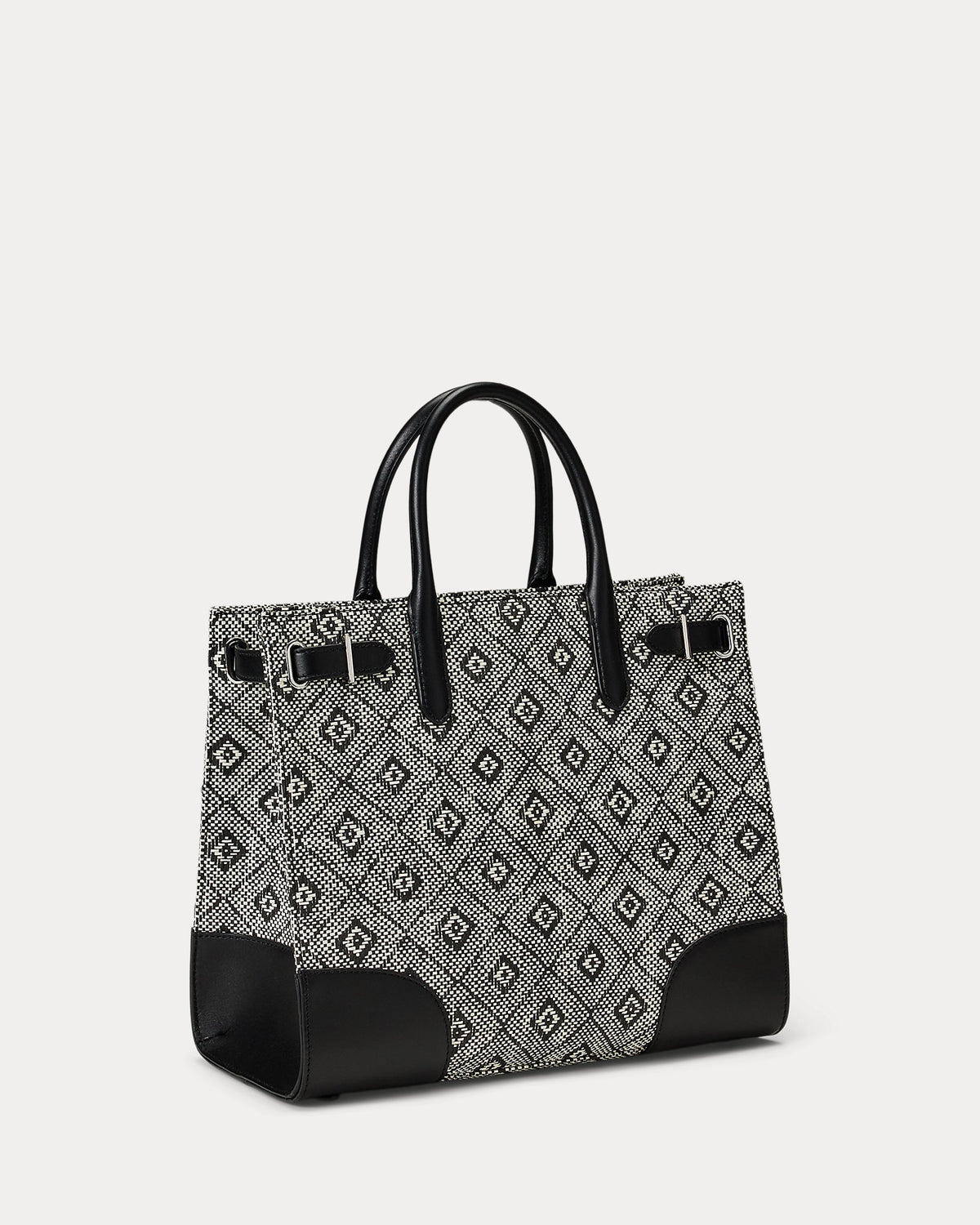 Ralph Lauren Woven Straw Medium Devyn Tote Bag