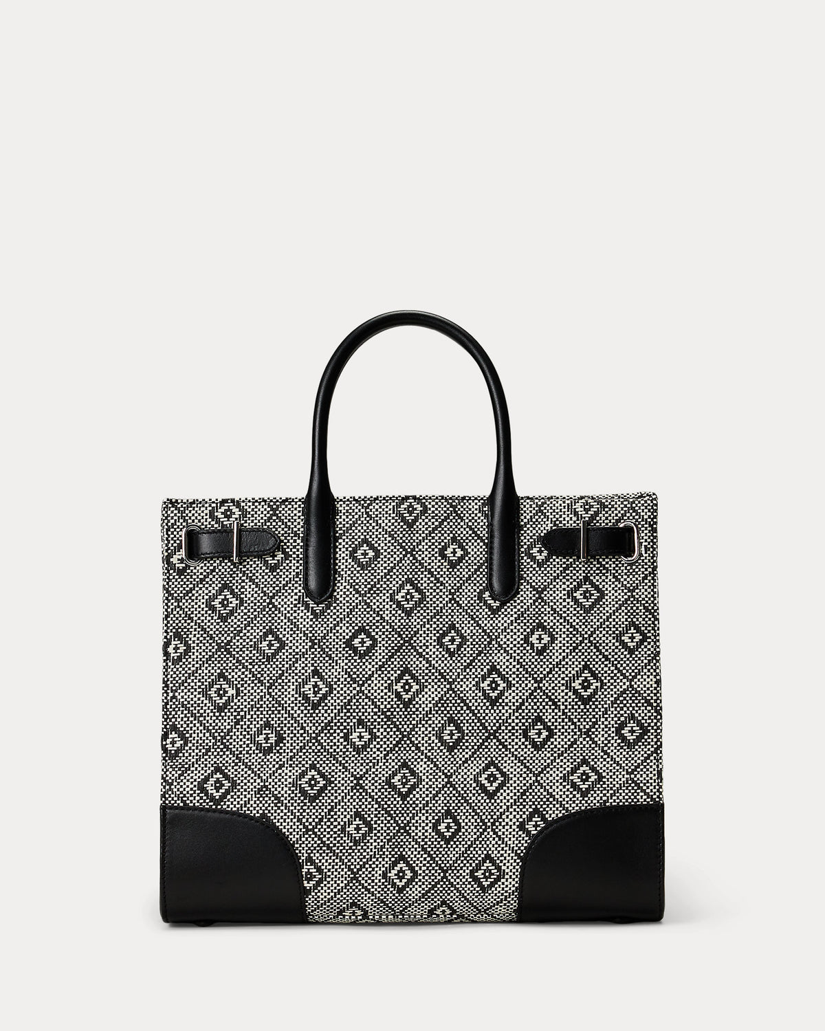 Ralph Lauren Woven Straw Medium Devyn Tote Bag