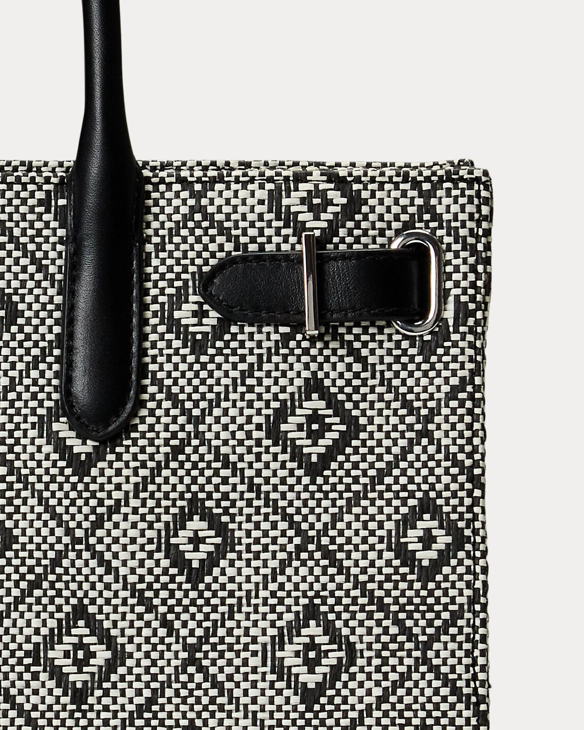 Ralph Lauren Woven Straw Medium Devyn Tote Bag