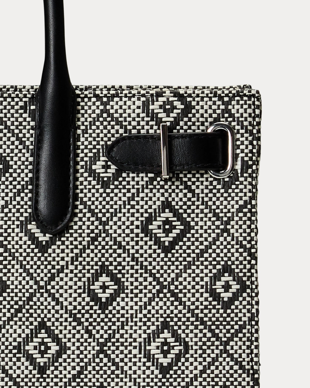 Ralph Lauren Woven Straw Medium Devyn Tote Bag