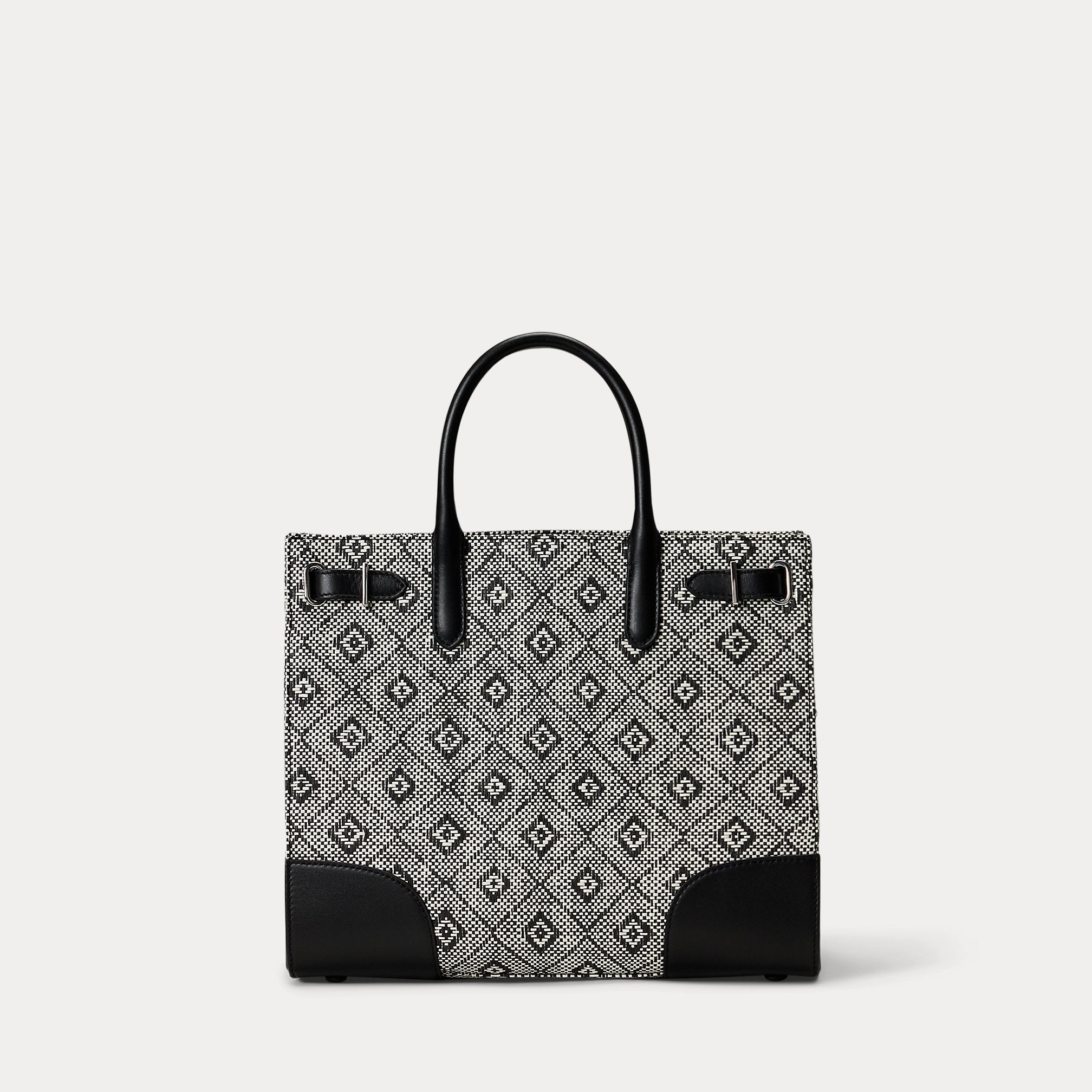Ralph Lauren Woven Straw Medium Devyn Tote Bag