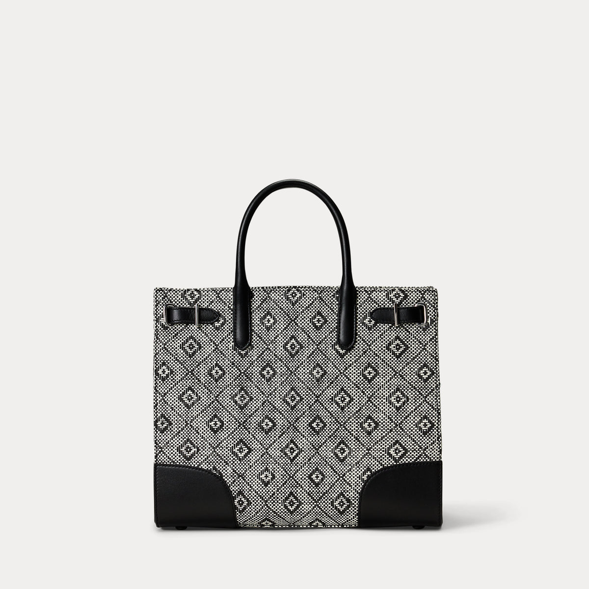Ralph Lauren Woven Straw Medium Devyn Tote Bag