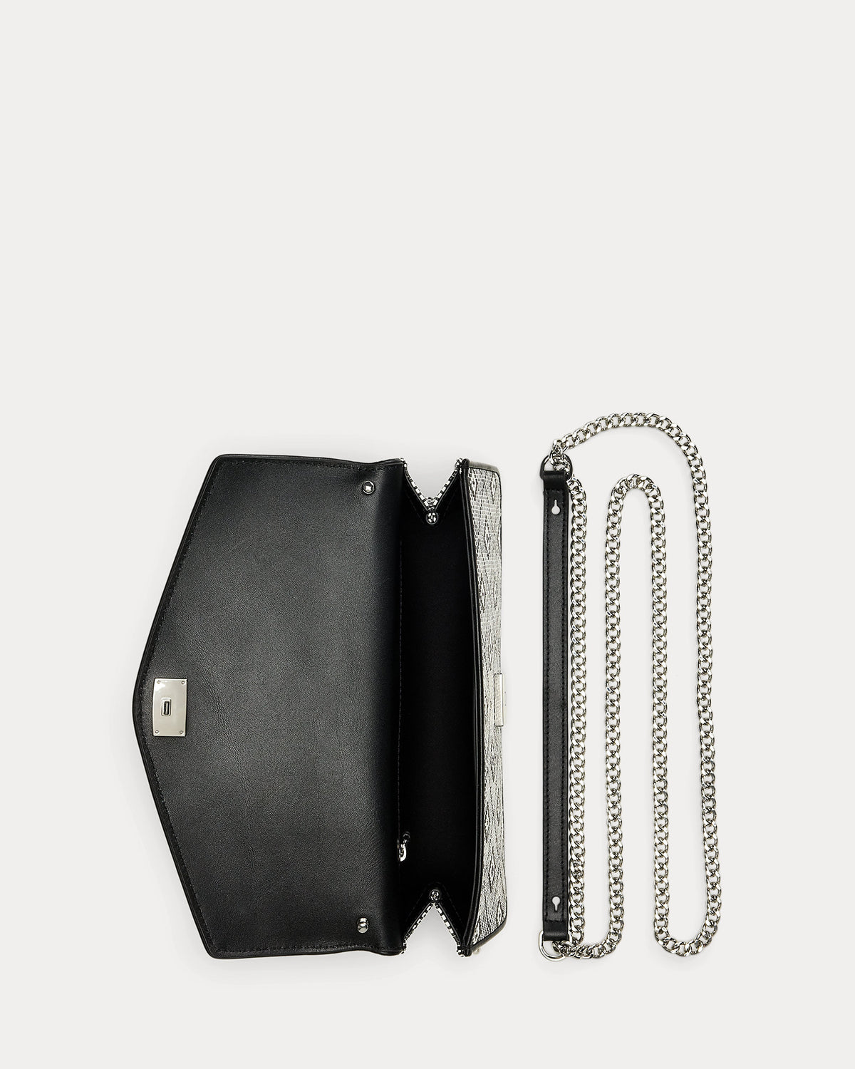 Ralph Lauren GeoMotif Woven Straw Medium Sawyer Bag