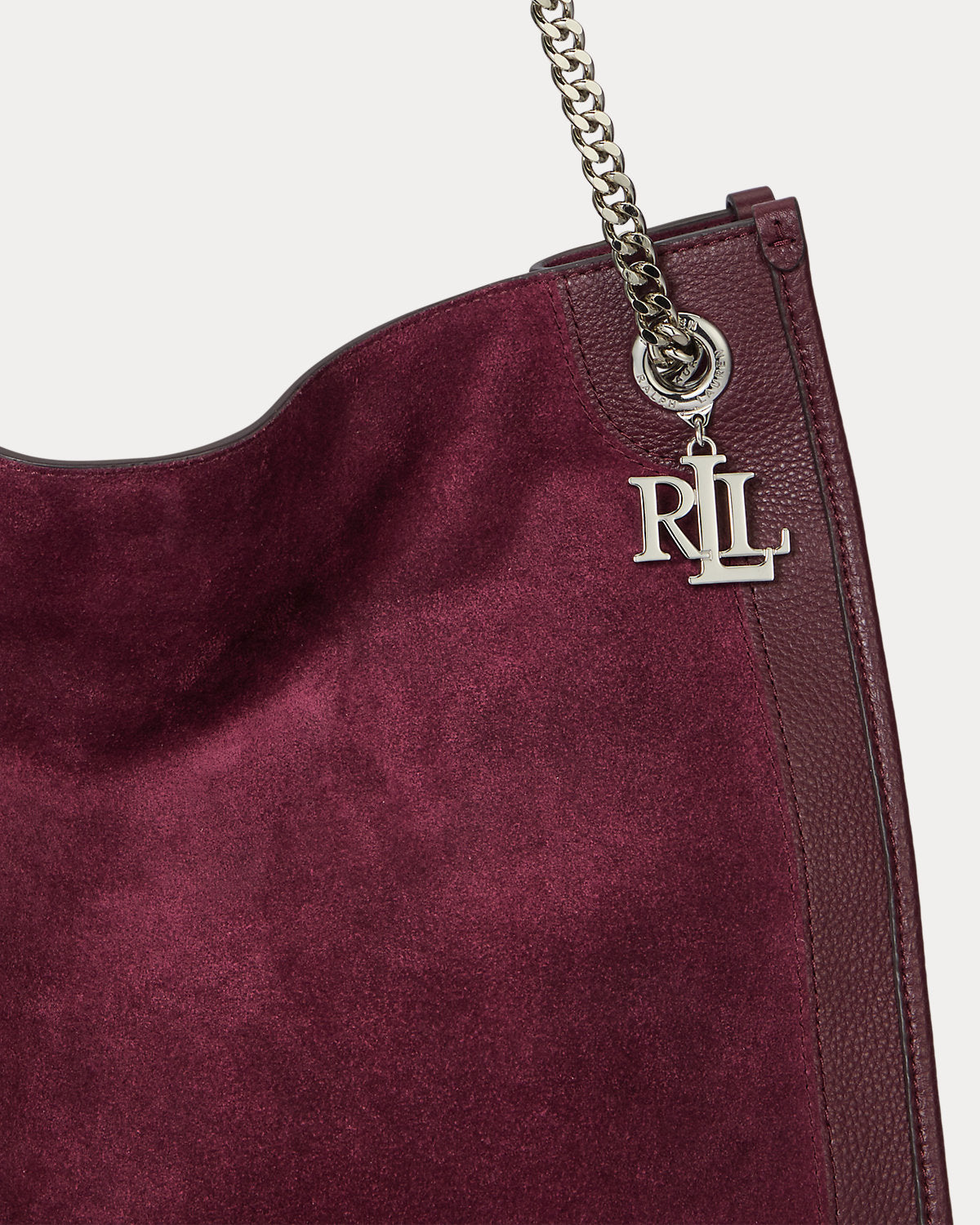 Ralph Lauren Suede Leather Large Bradley Tote Bag