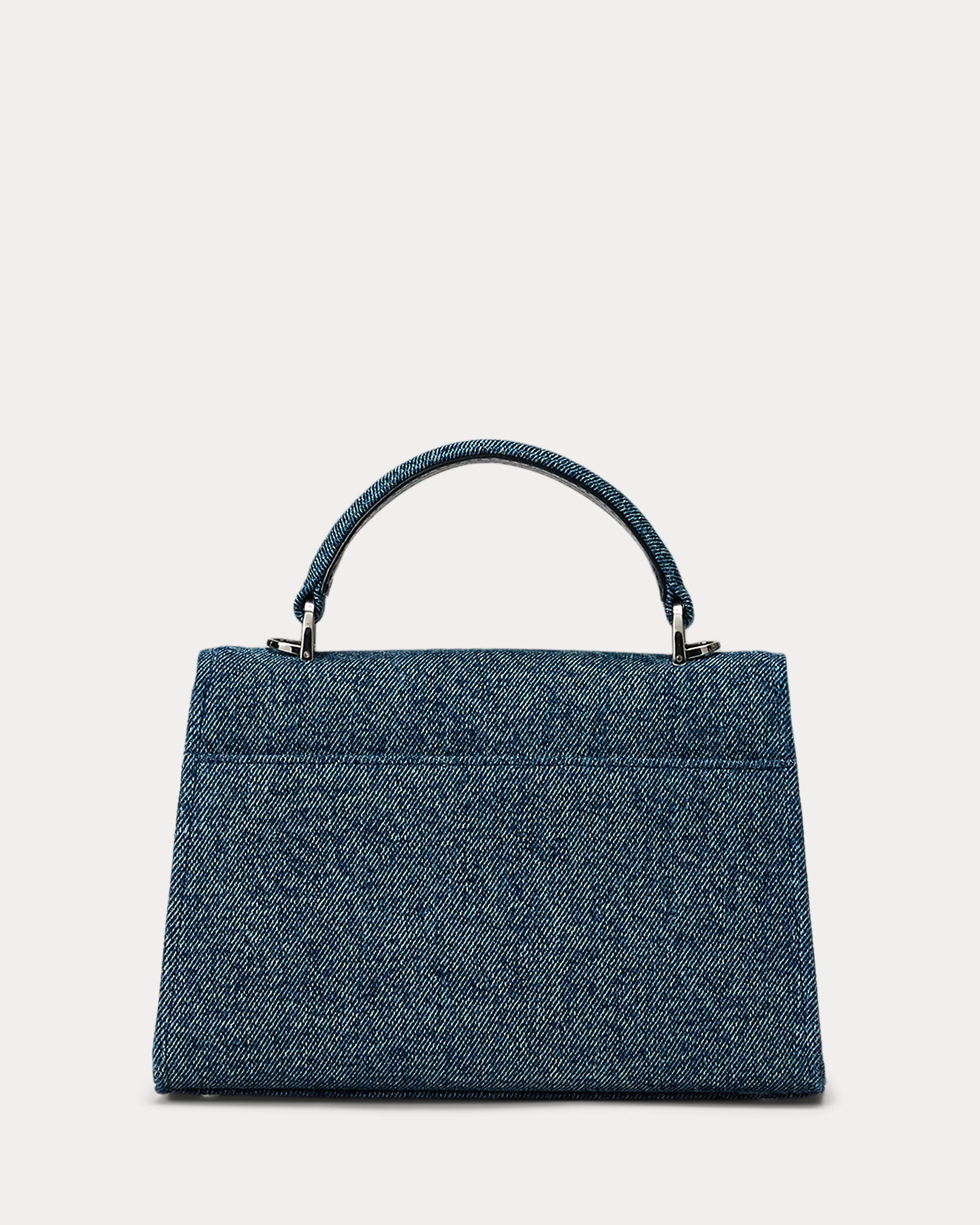 Ralph Lauren Washed Denim Small Farrah Satchel