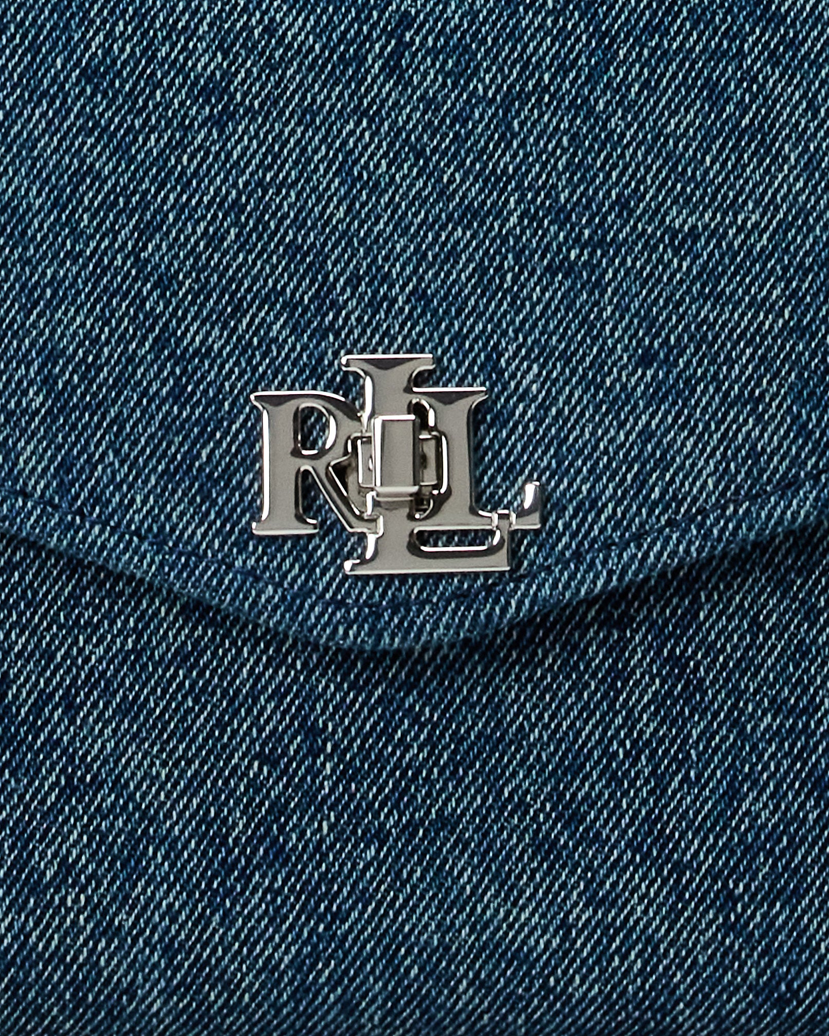 Ralph Lauren Washed Denim Small Farrah Satchel
