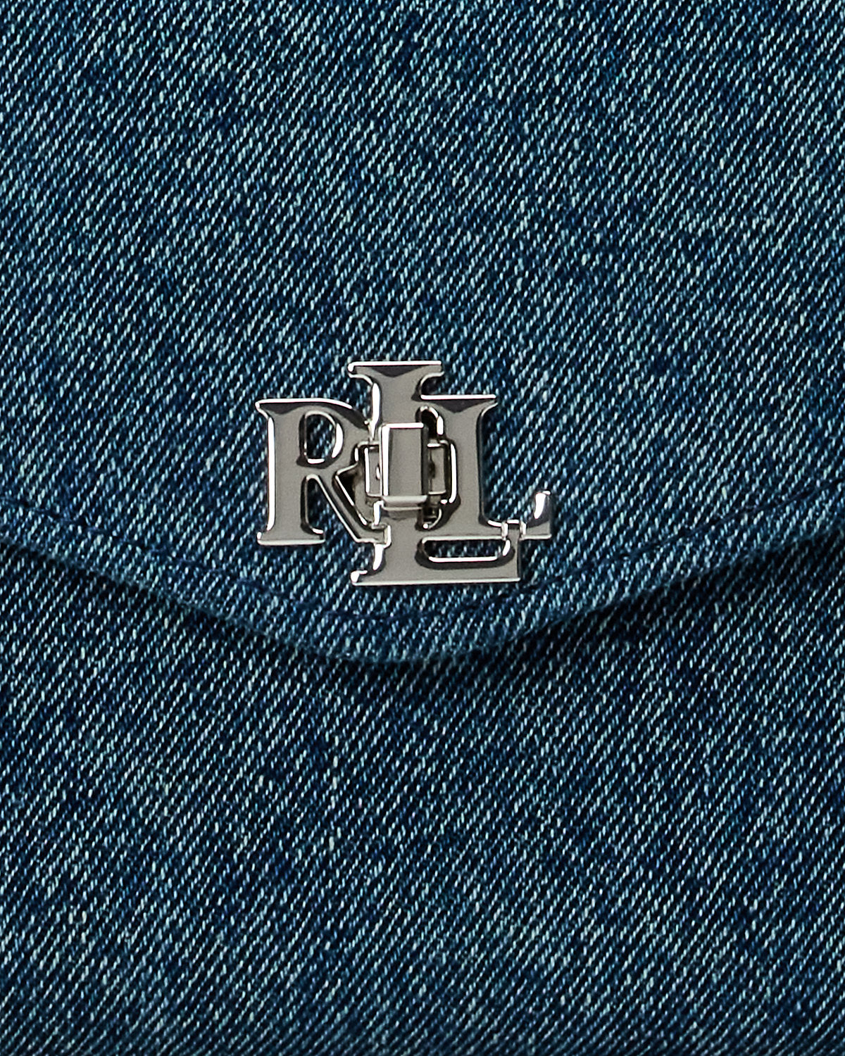 Ralph Lauren Washed Denim Small Farrah Satchel