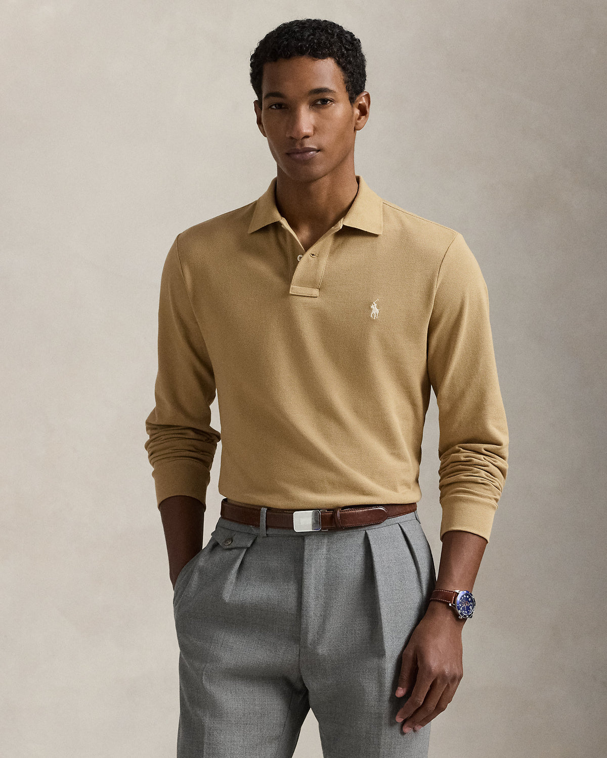 Ralph Lauren Mesh LongSleeve Polo Shirt All Fits