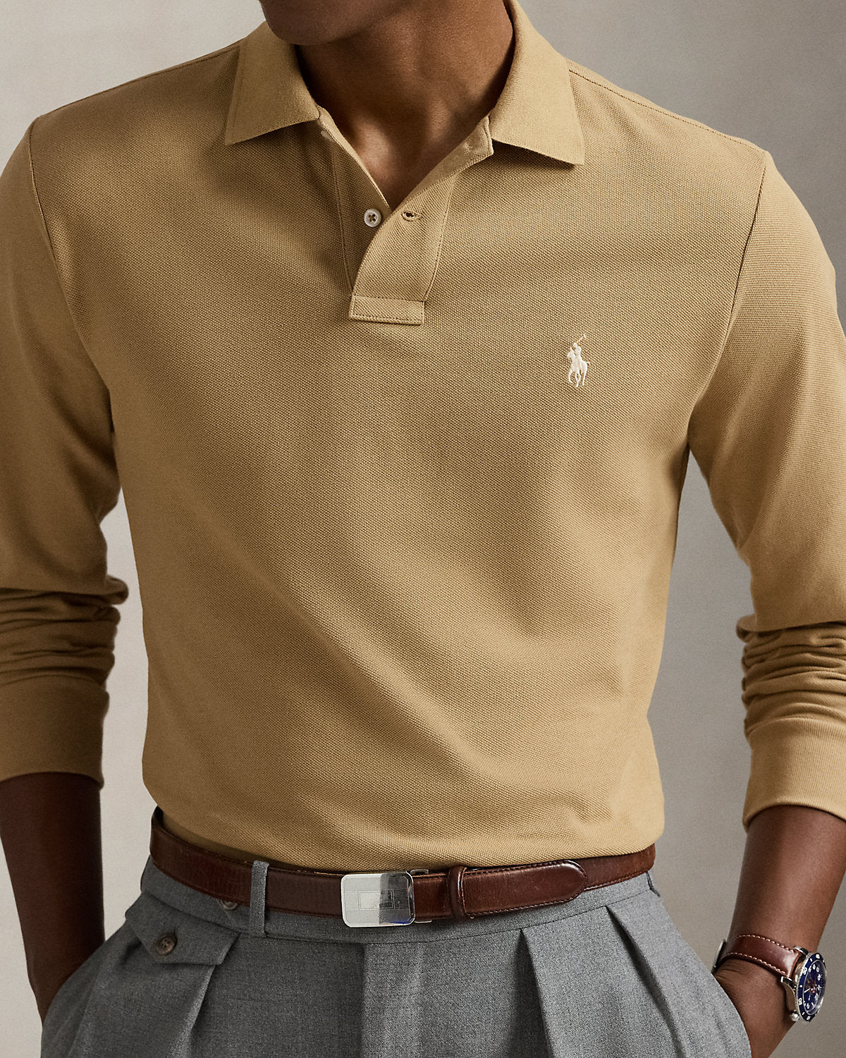 Ralph Lauren Mesh LongSleeve Polo Shirt All Fits