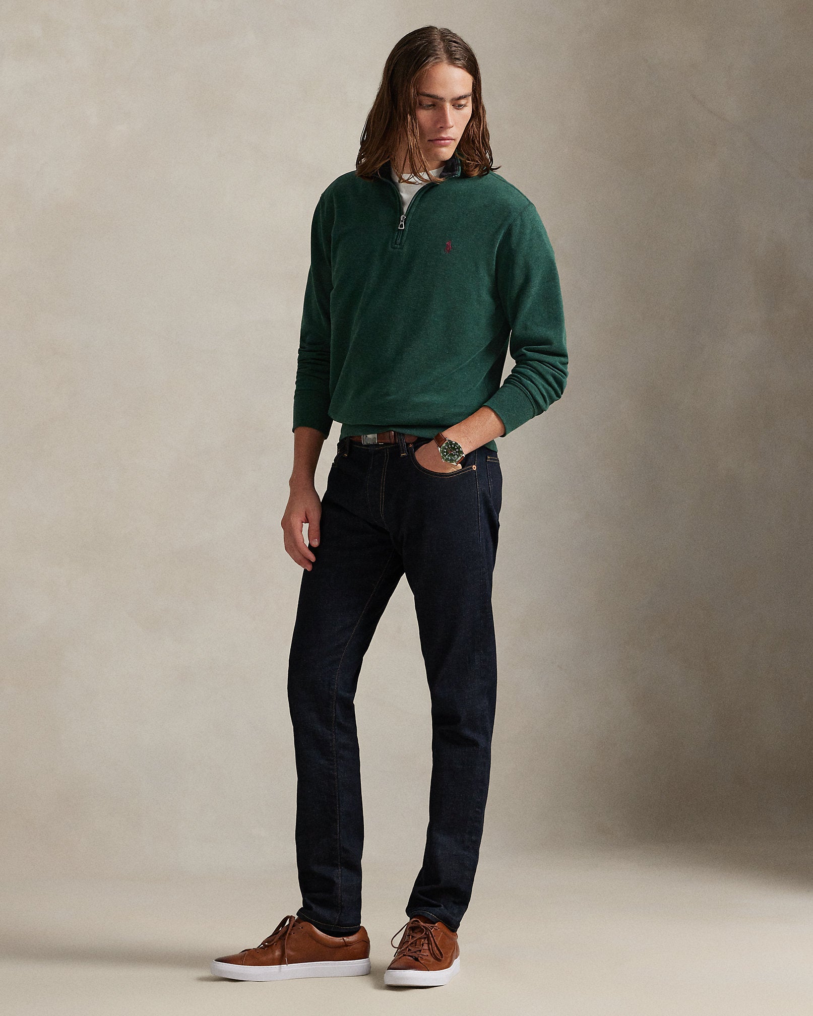Ralph Lauren Luxury Jersey QuarterZip Pullover