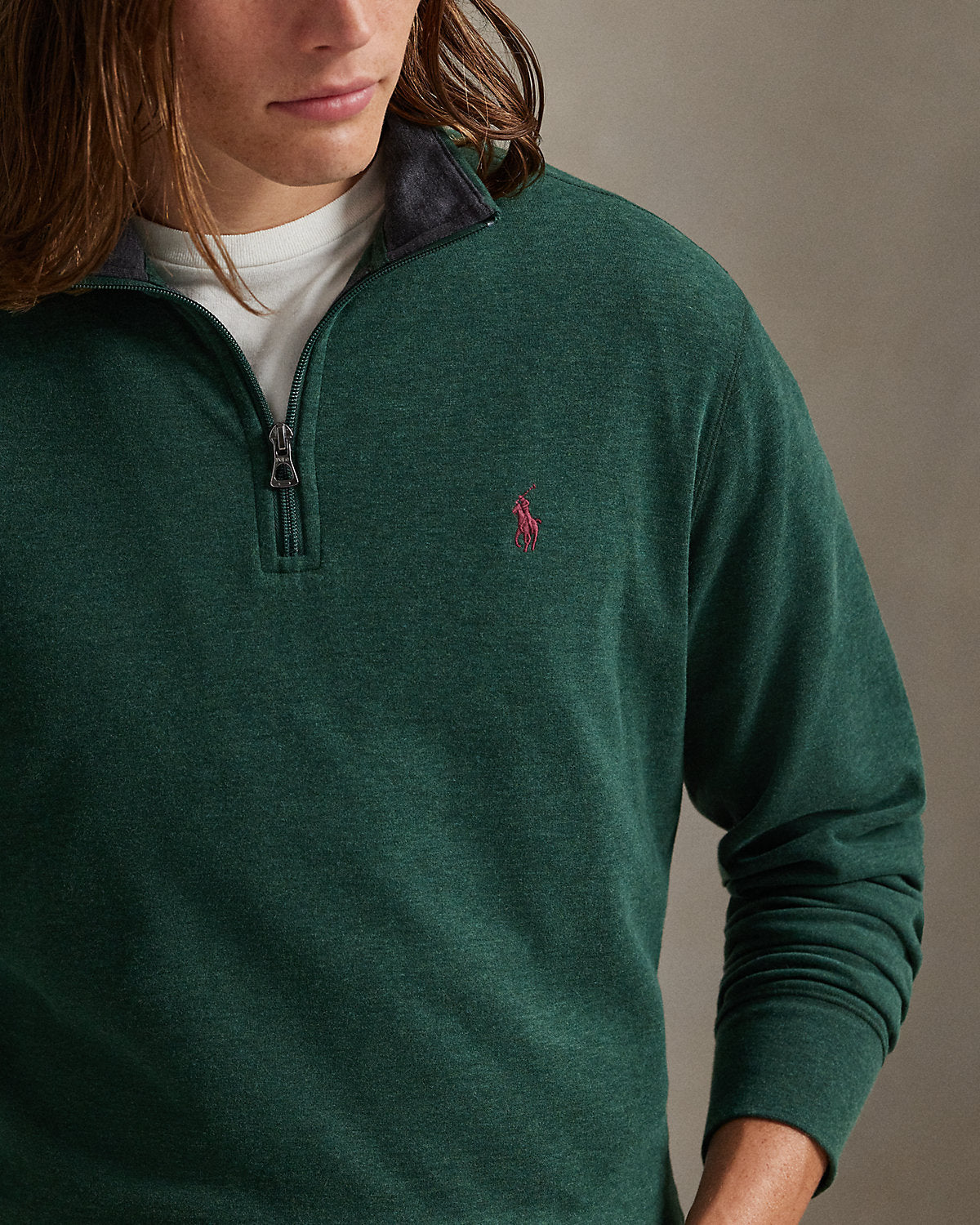 Ralph Lauren Luxury Jersey QuarterZip Pullover