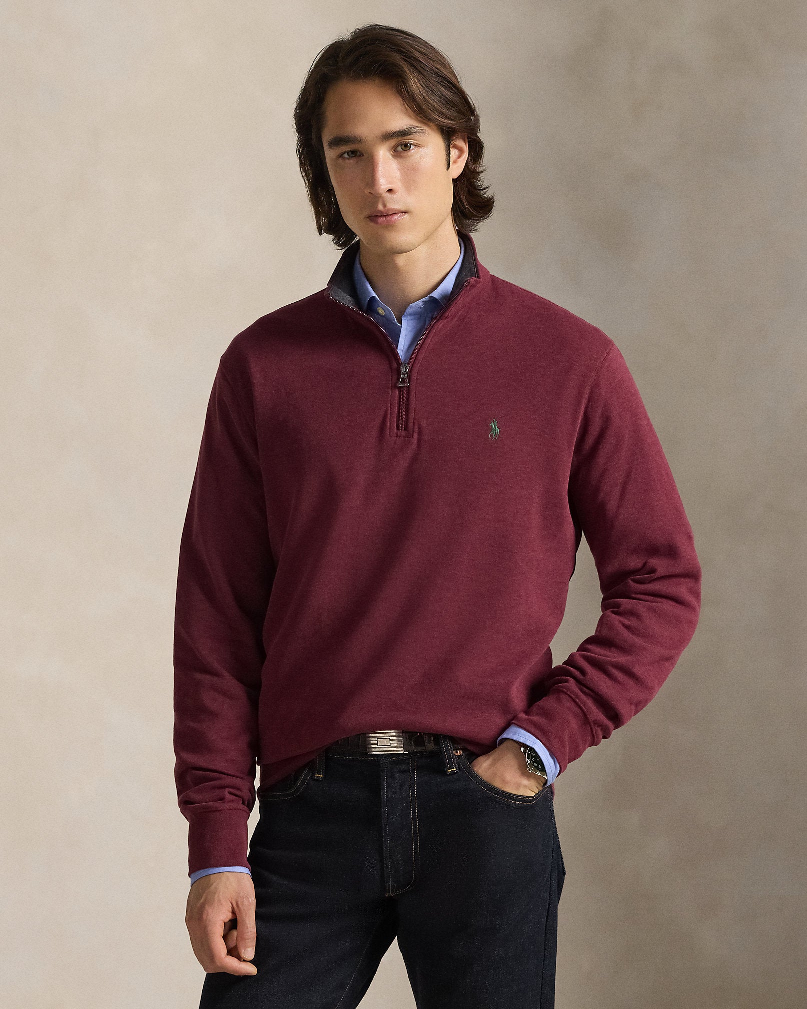Ralph Lauren Luxury Jersey QuarterZip Pullover