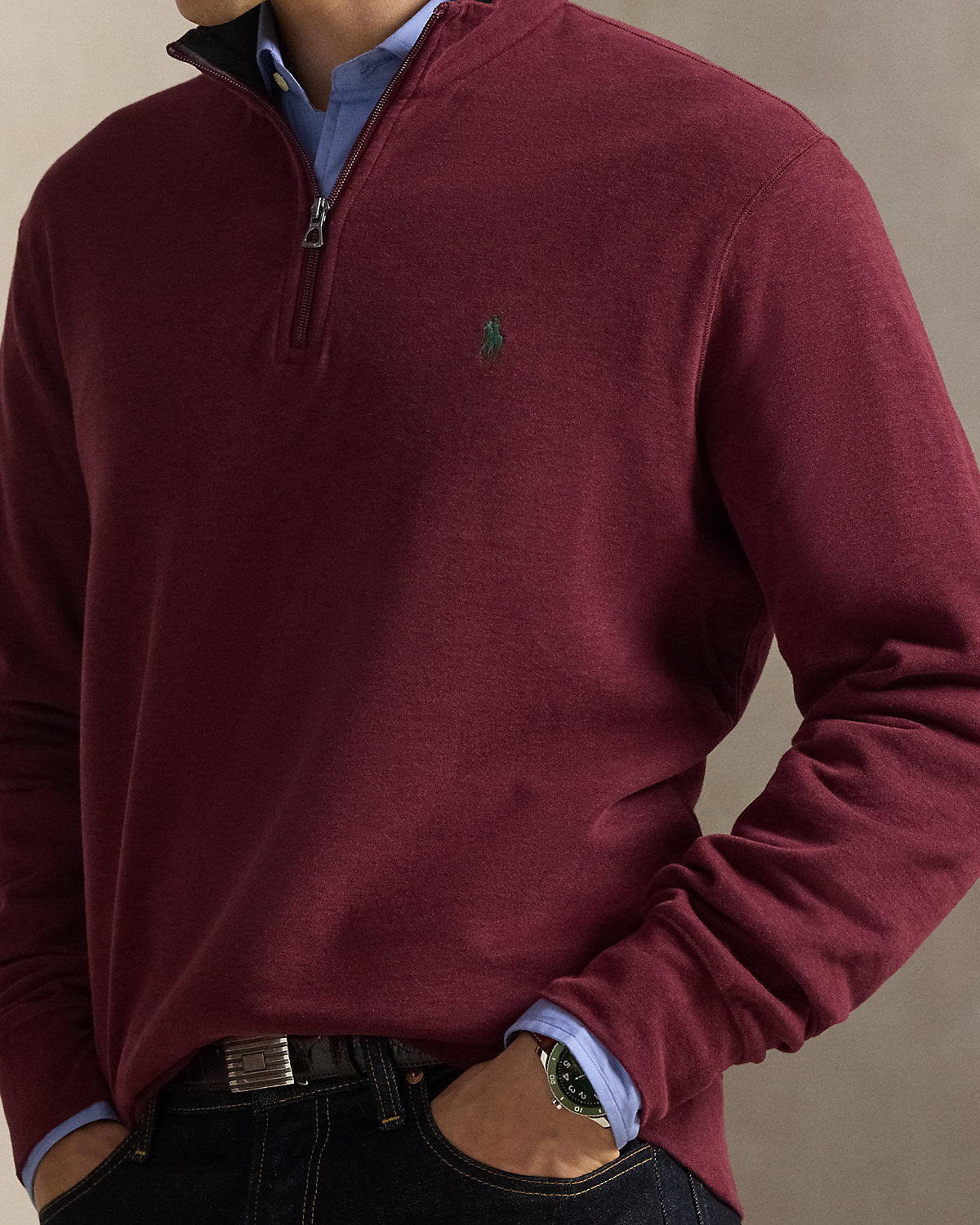 Ralph Lauren Luxury Jersey QuarterZip Pullover