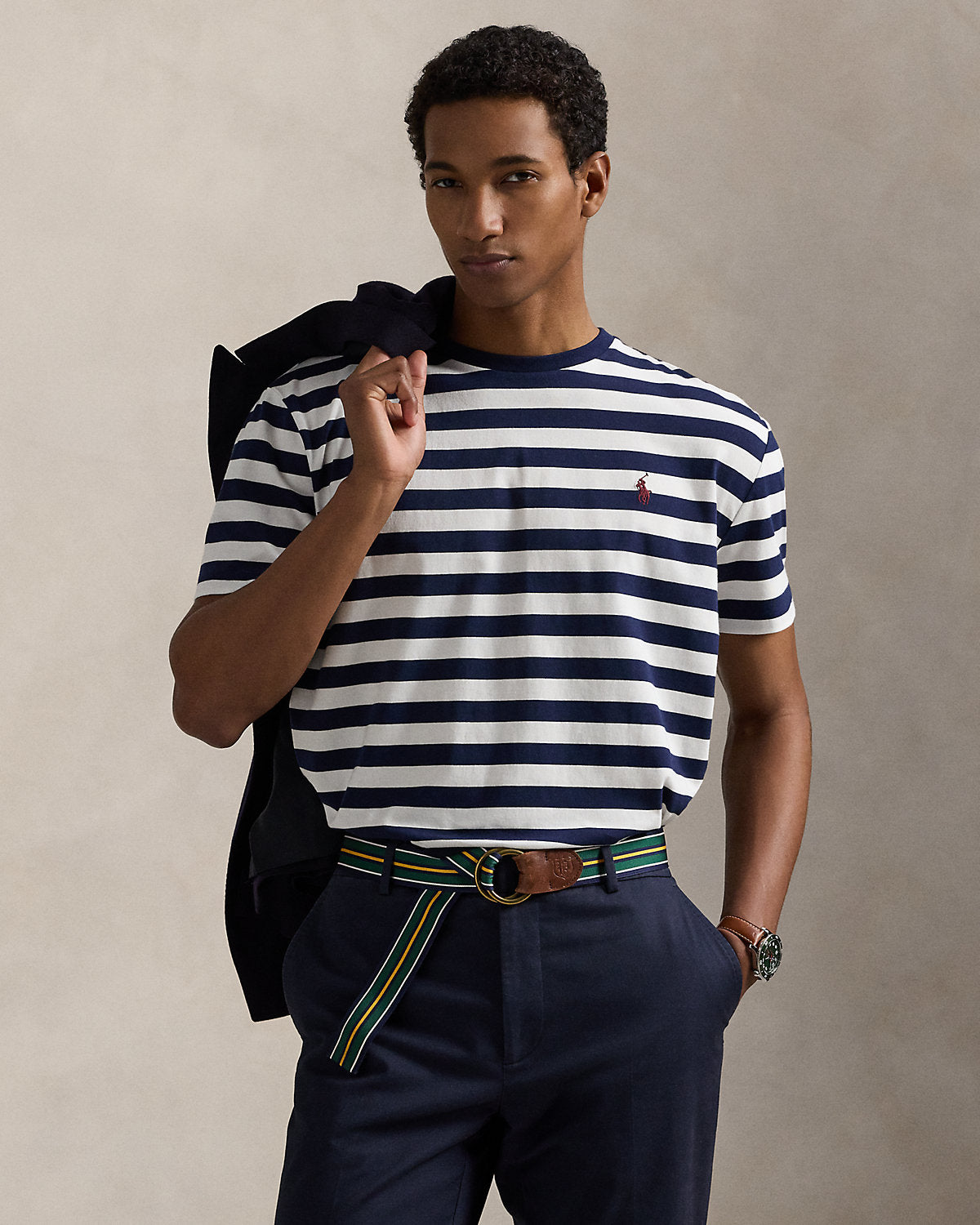 Ralph Lauren Classic Fit Striped Jersey TShirt