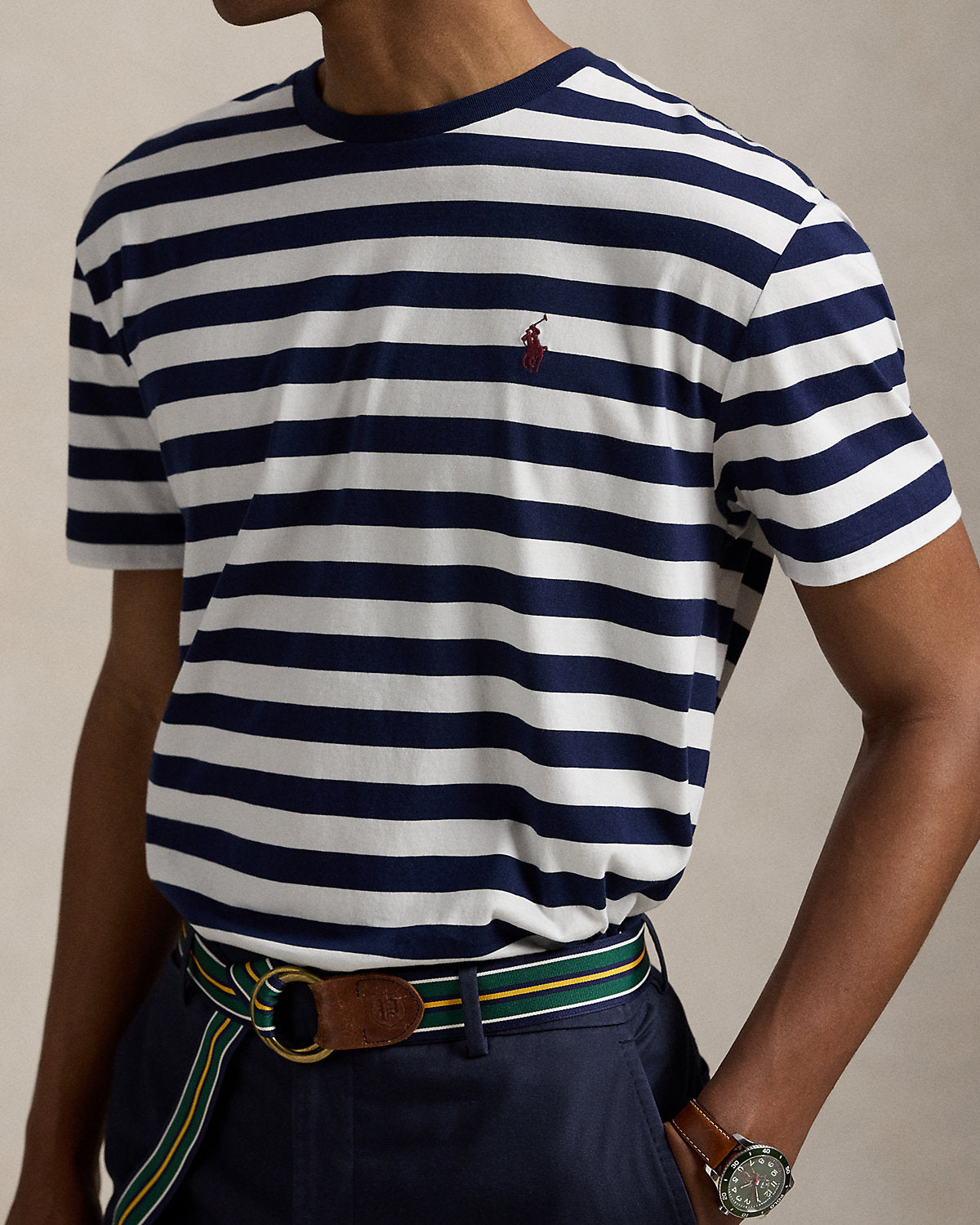 Ralph Lauren Classic Fit Striped Jersey TShirt
