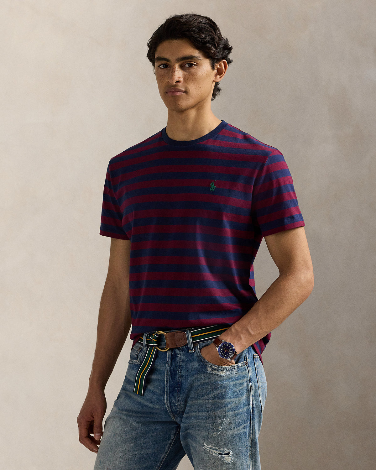 Ralph Lauren Classic Fit Striped Jersey TShirt