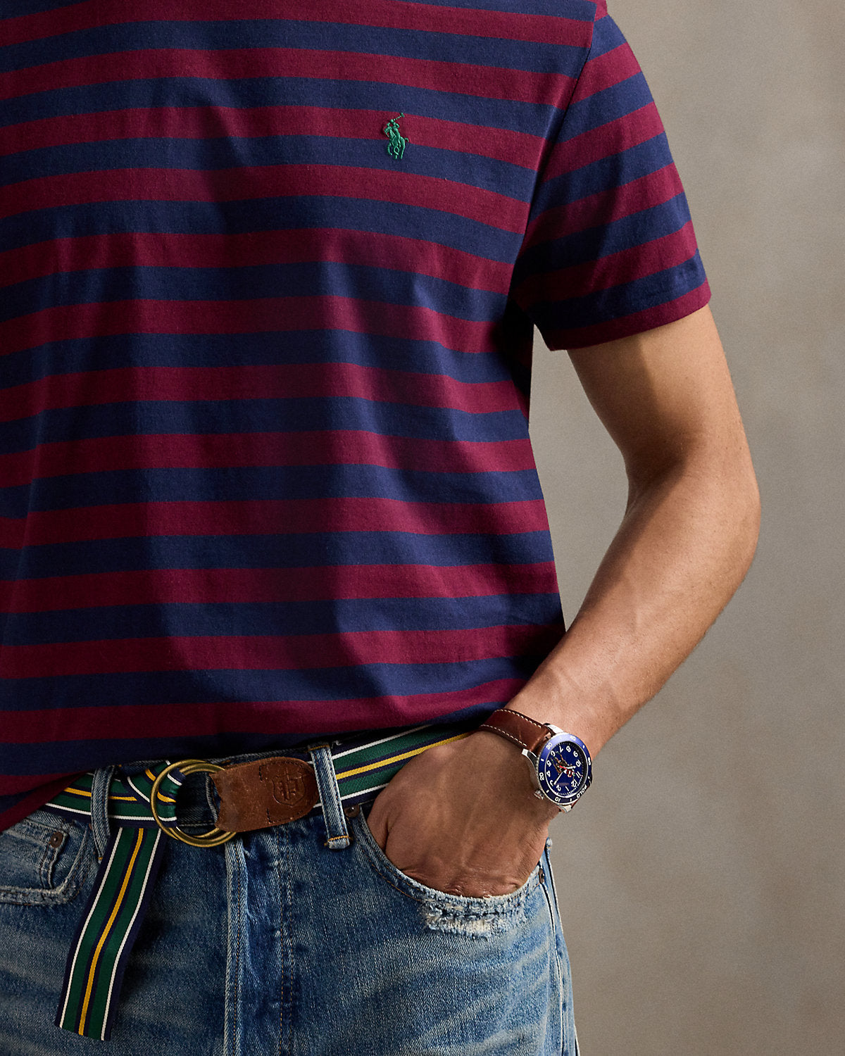 Ralph Lauren Classic Fit Striped Jersey TShirt