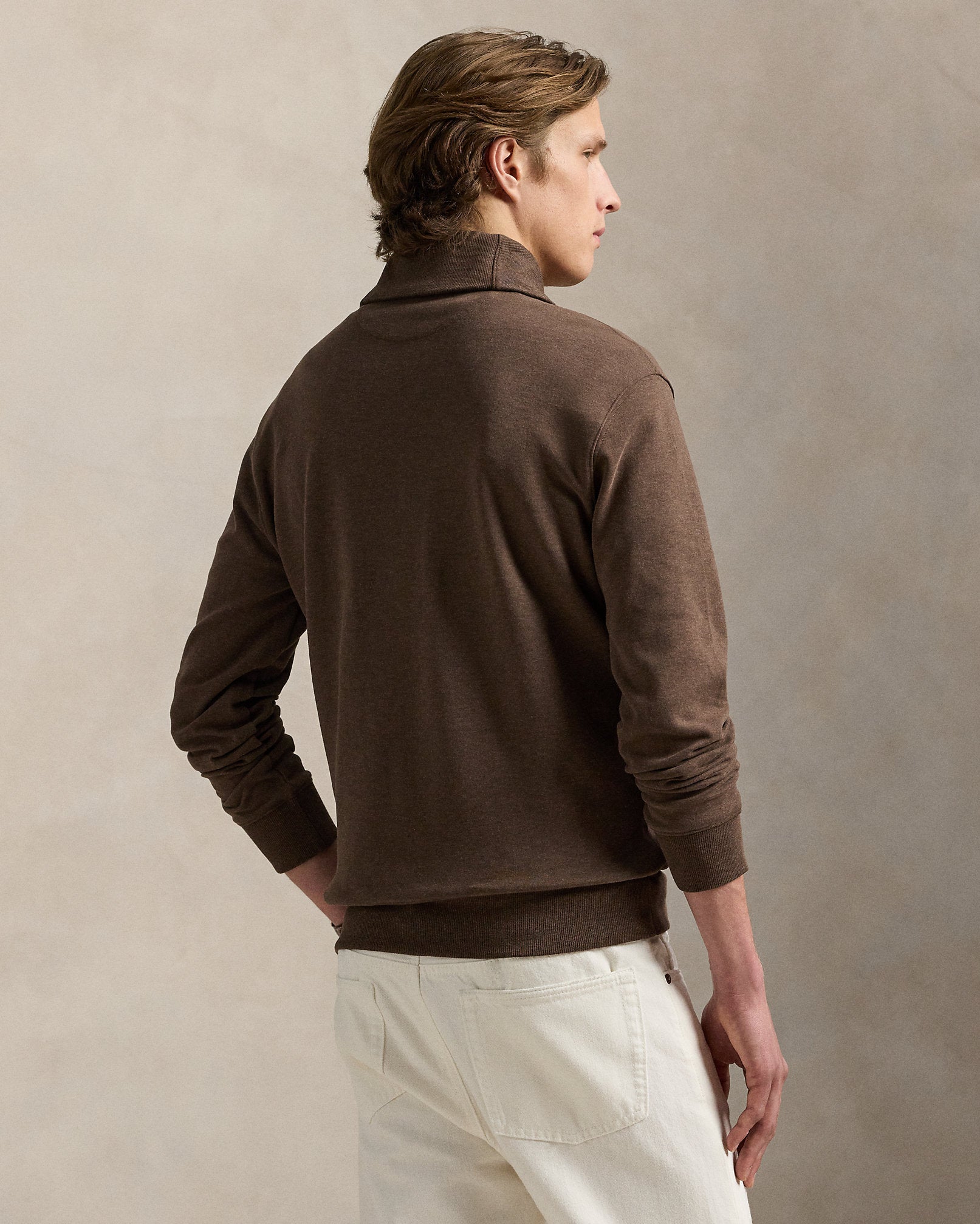 Ralph Lauren Luxury Jersey ShawlCollar Pullover