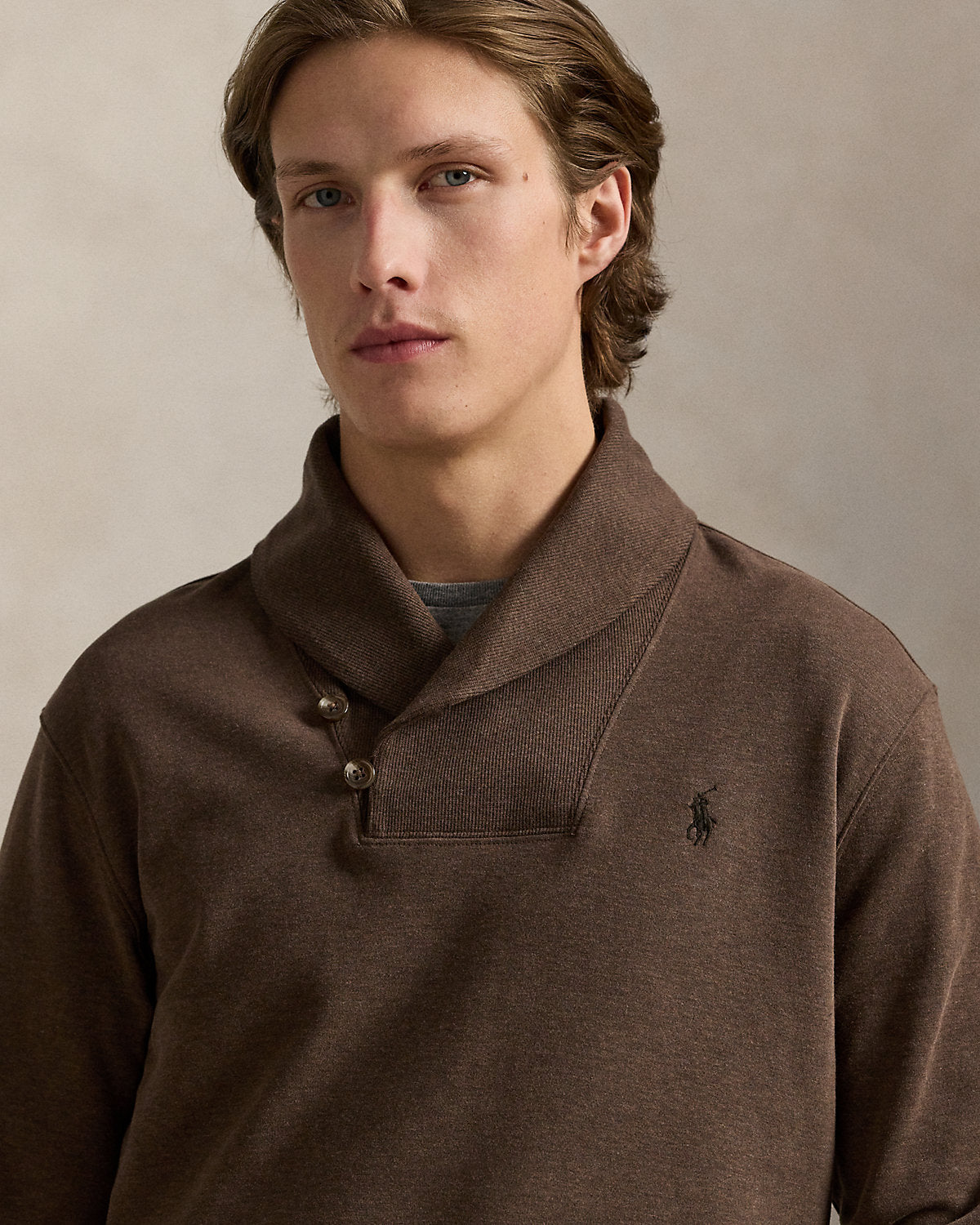Ralph Lauren Luxury Jersey ShawlCollar Pullover