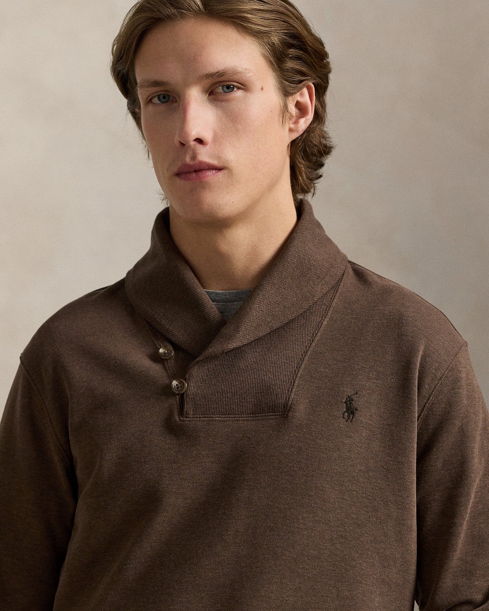 Ralph Lauren Luxury Jersey ShawlCollar Pullover