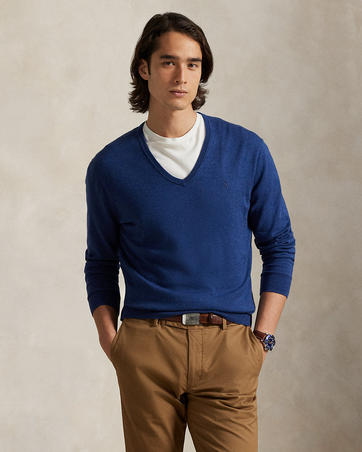 Ralph Lauren Cotton VNeck Sweater