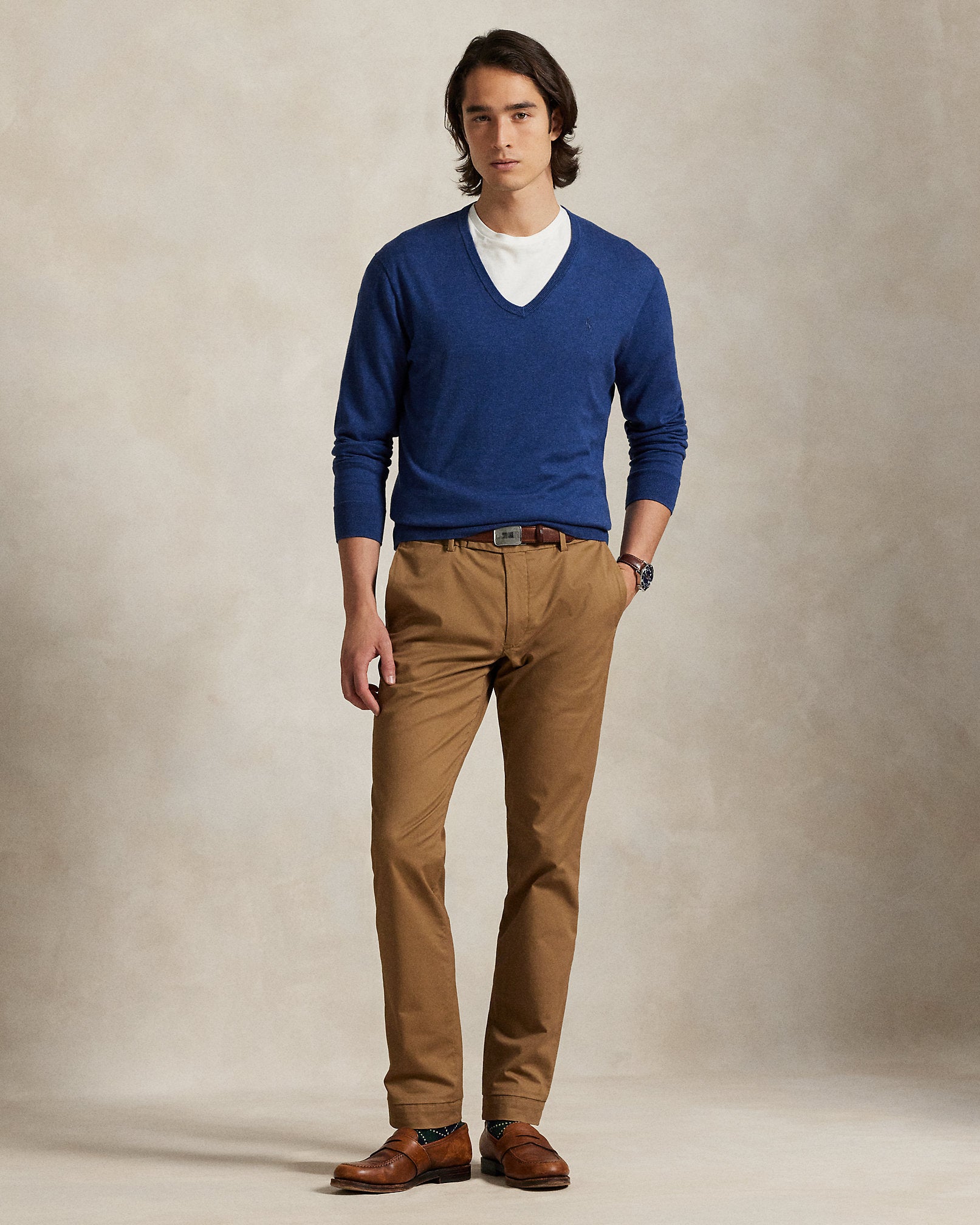Ralph Lauren Cotton VNeck Sweater