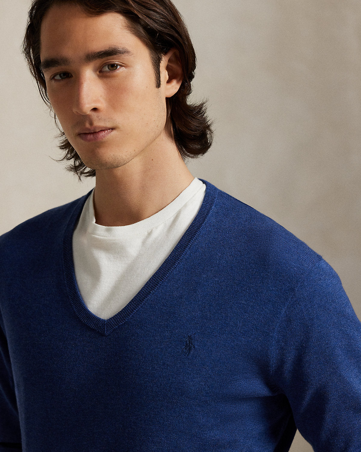 Ralph Lauren Cotton VNeck Sweater